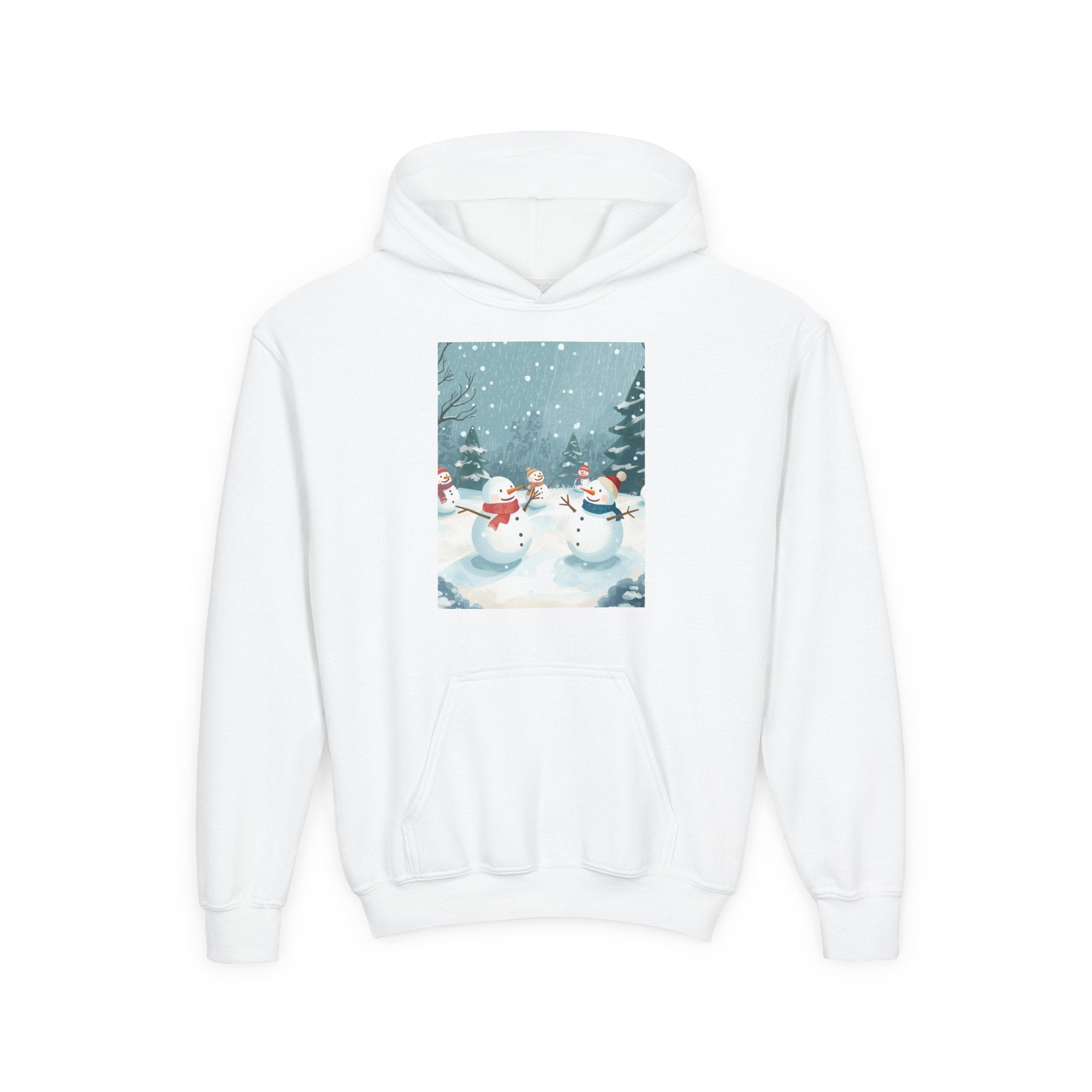 Festive Snowman Hoodie for Kids, Winter Sweatshirt, Christmas Gift, Holiday Apparel, Cozy Winter Wear