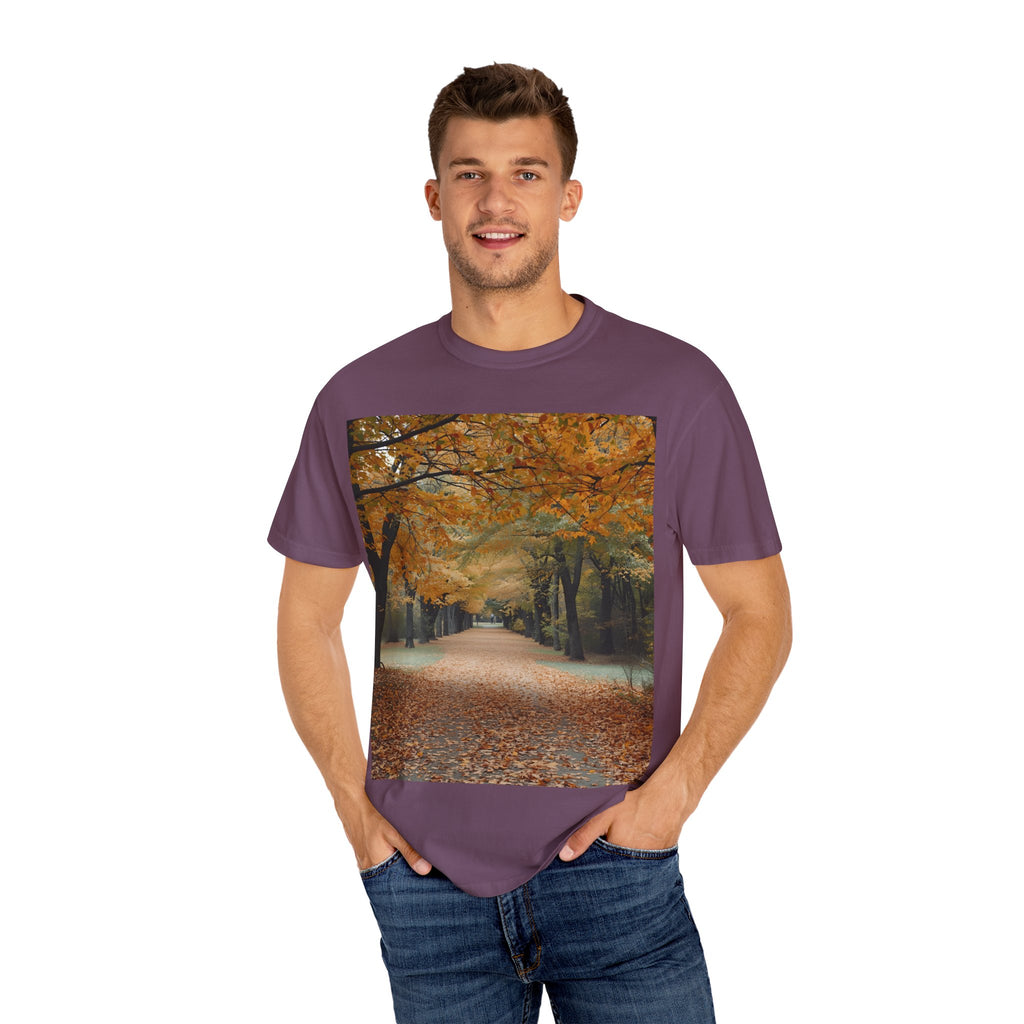 Autumn Pathways Unisex T-Shirt - Cozy Fall Vibes, Nature Lover's Tee, Seasonal Style, Perfect for Thanksgiving, Outdoors Events