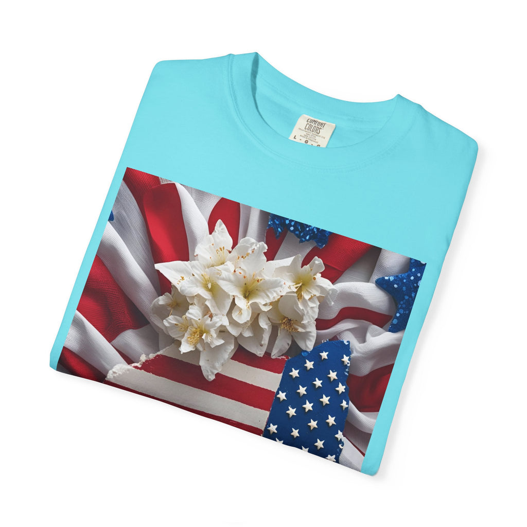 Patriotic Heart T-shirt for Festive Celebrations, 4th of July Apparel, Unisex Graphic Tee, American Pride Shirt, Independence Day Gift