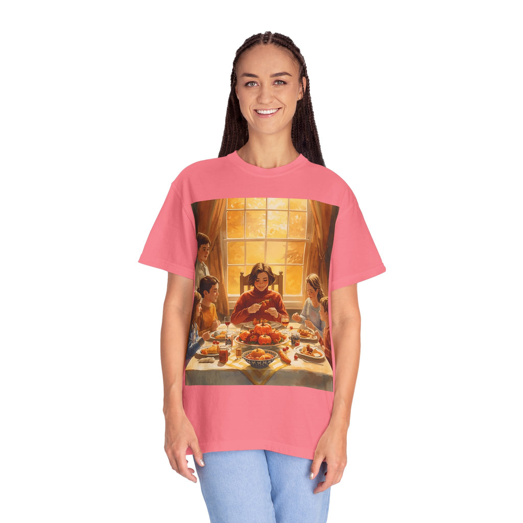 Thankful Family Dinner Unisex T-shirt, Family Gathering Shirt, Festive Apparel, Casual Wear, Fall Celebration Tee