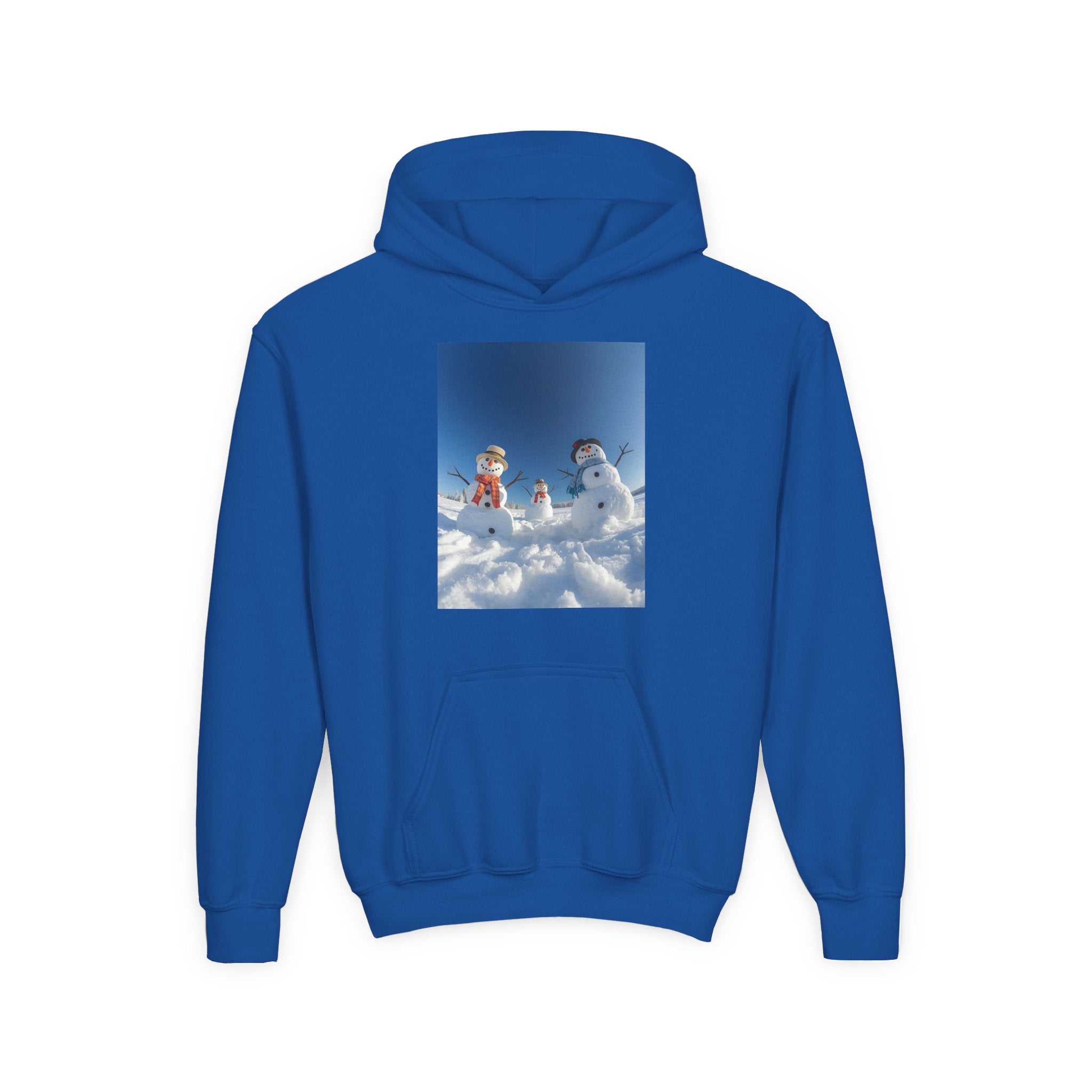 Festive Christmas Snowman Winter Magic Youth Hoodie with Snowman Design, Cozy Kids Sweatshirt, Holiday Gift, Winter Apparel, Cute Kids Clothing, Snow Lovers Hoodie