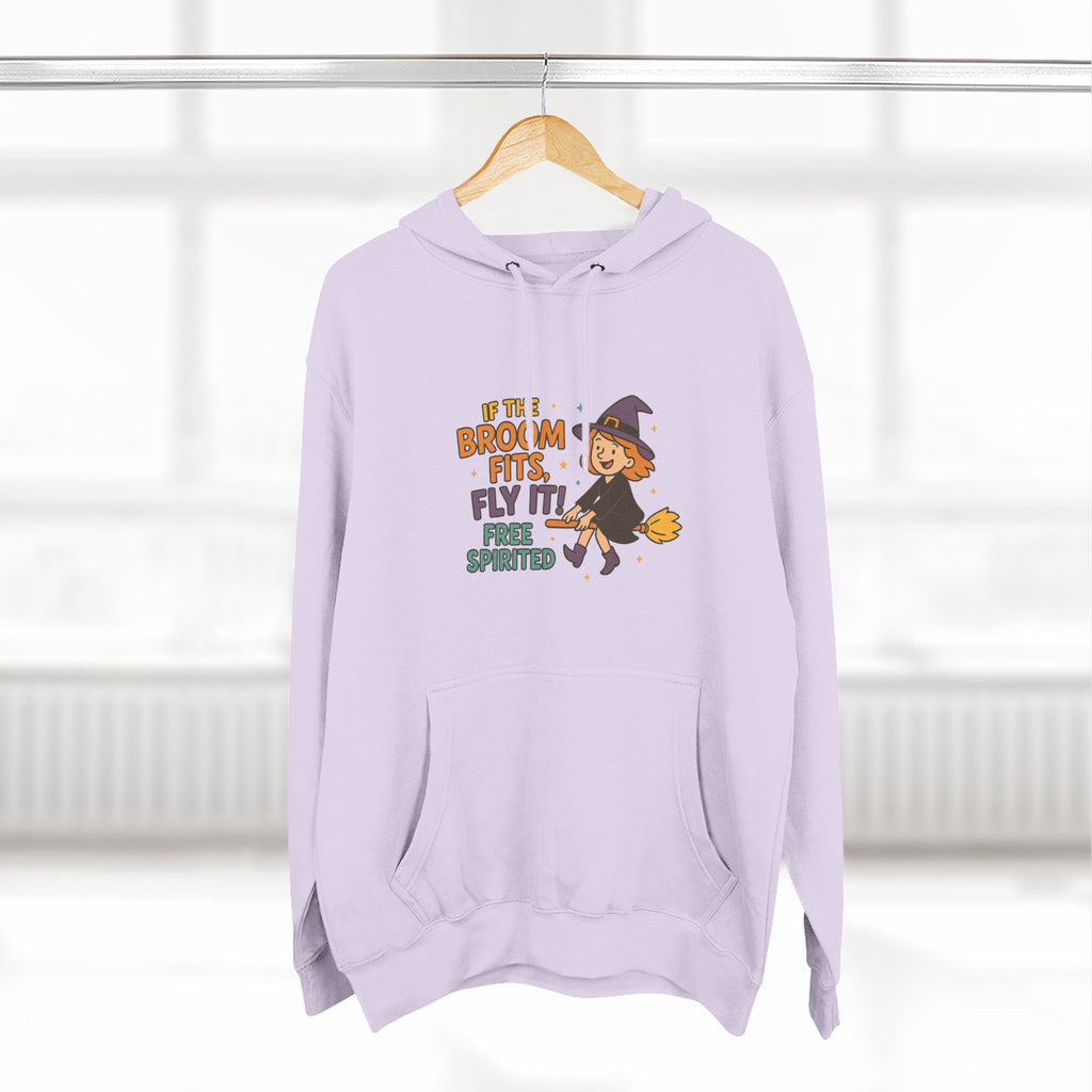 If The Broom Fits Fly It Three-Panel Fleece Hoodie