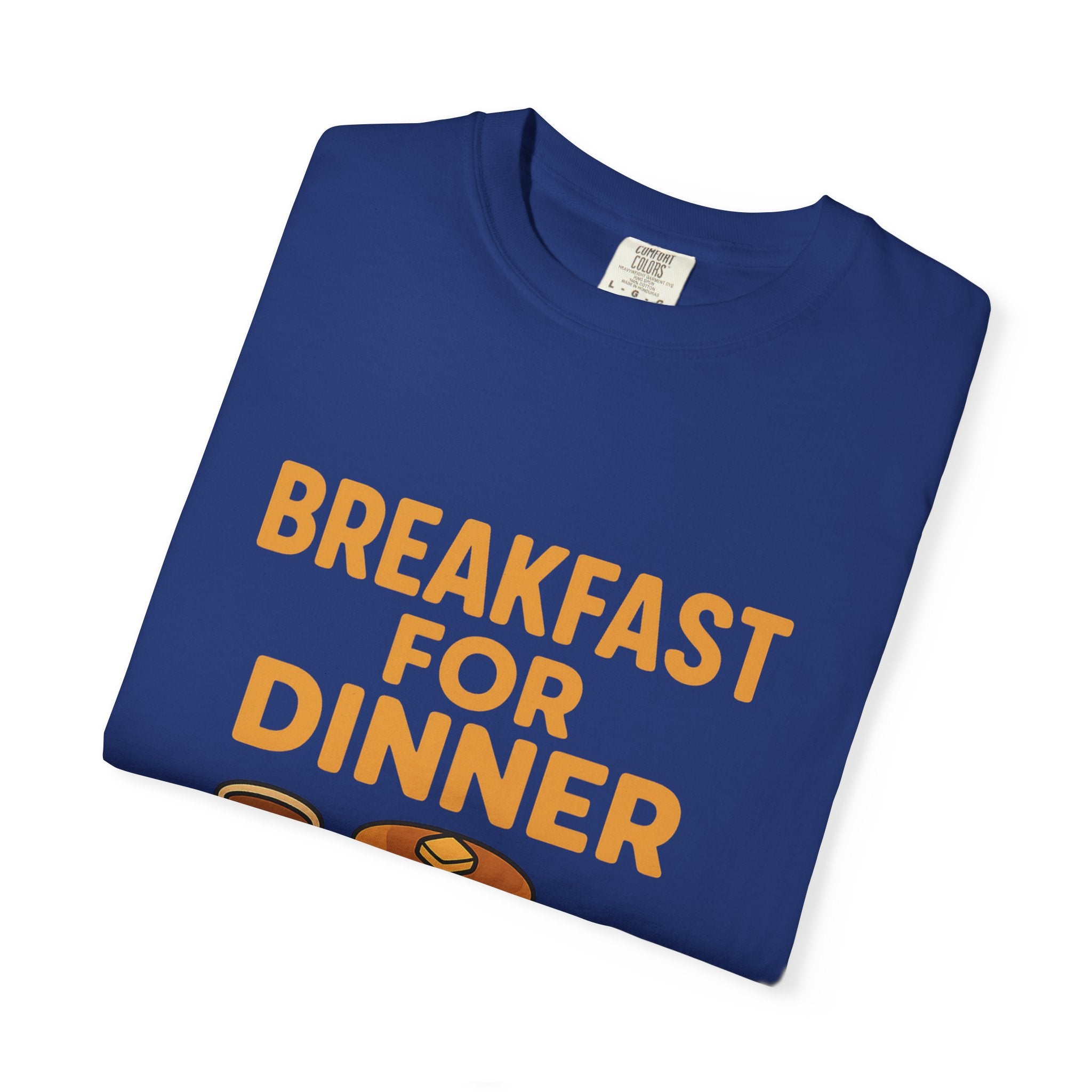Whimsical Breakfast For Dinner T-Shirt, Foodie Gift, Funny Dinner Shirt, Comfort Wear, Casual Tee for Food Lovers