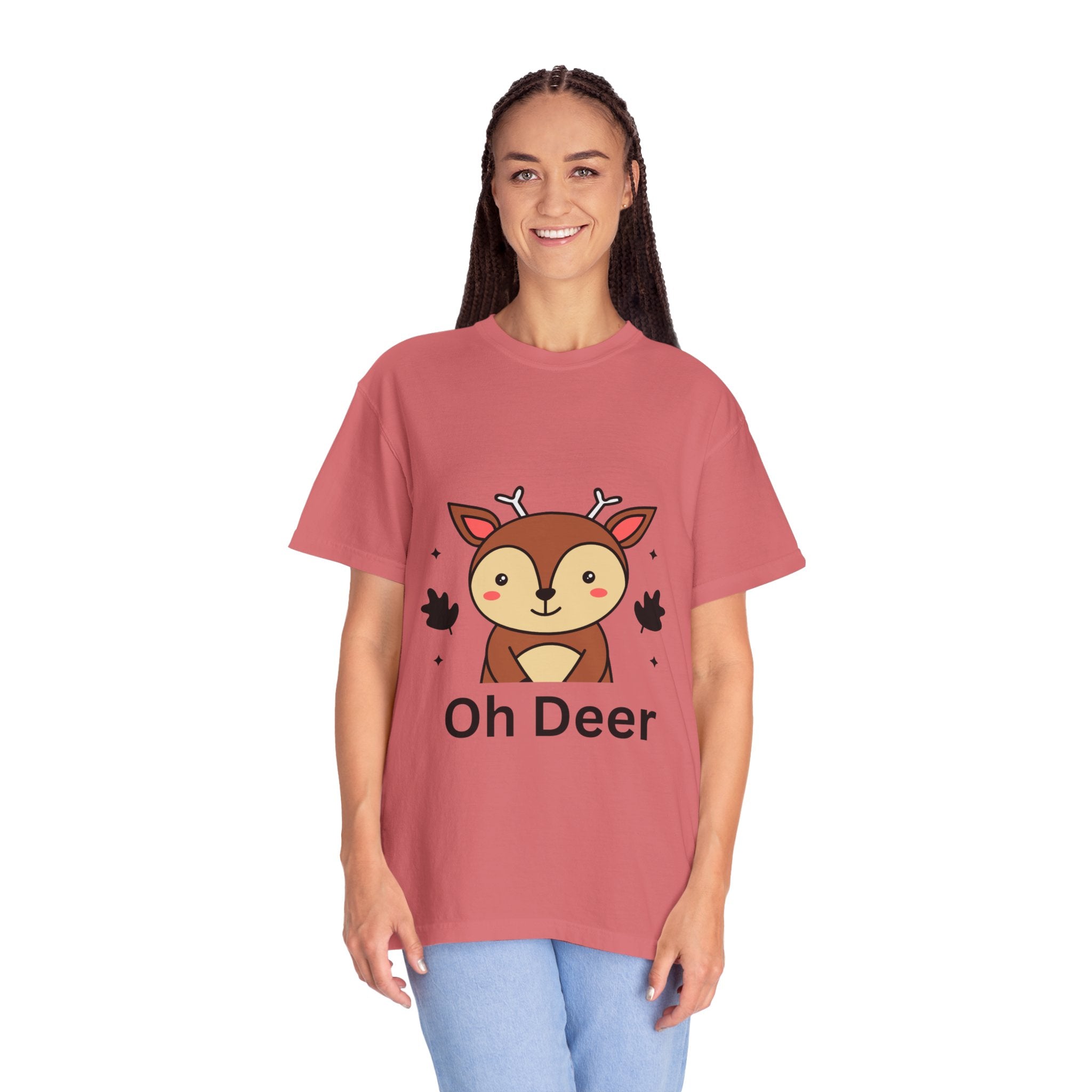 Cute Animal Graphic T-Shirt, Oh Deer Tee, Gift for Animal Lovers, Funny Shirt for Family, Casual Wear, Unisex Fashion