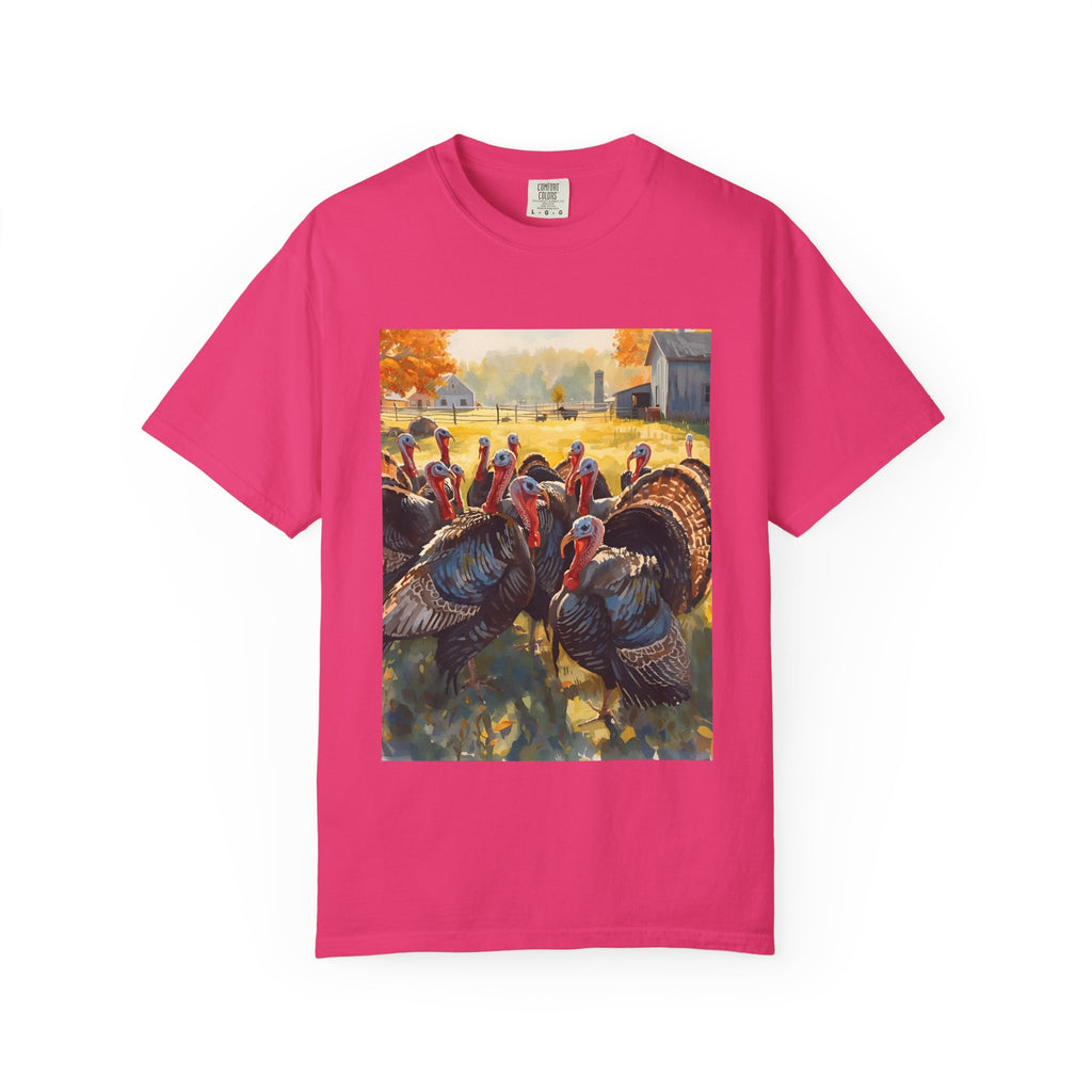 Thanksgiving Turkey T-shirt, Fall Apparel, Unisex Casual Tee, Funny Turkey Shirt, Autumn Wardrobe Essential