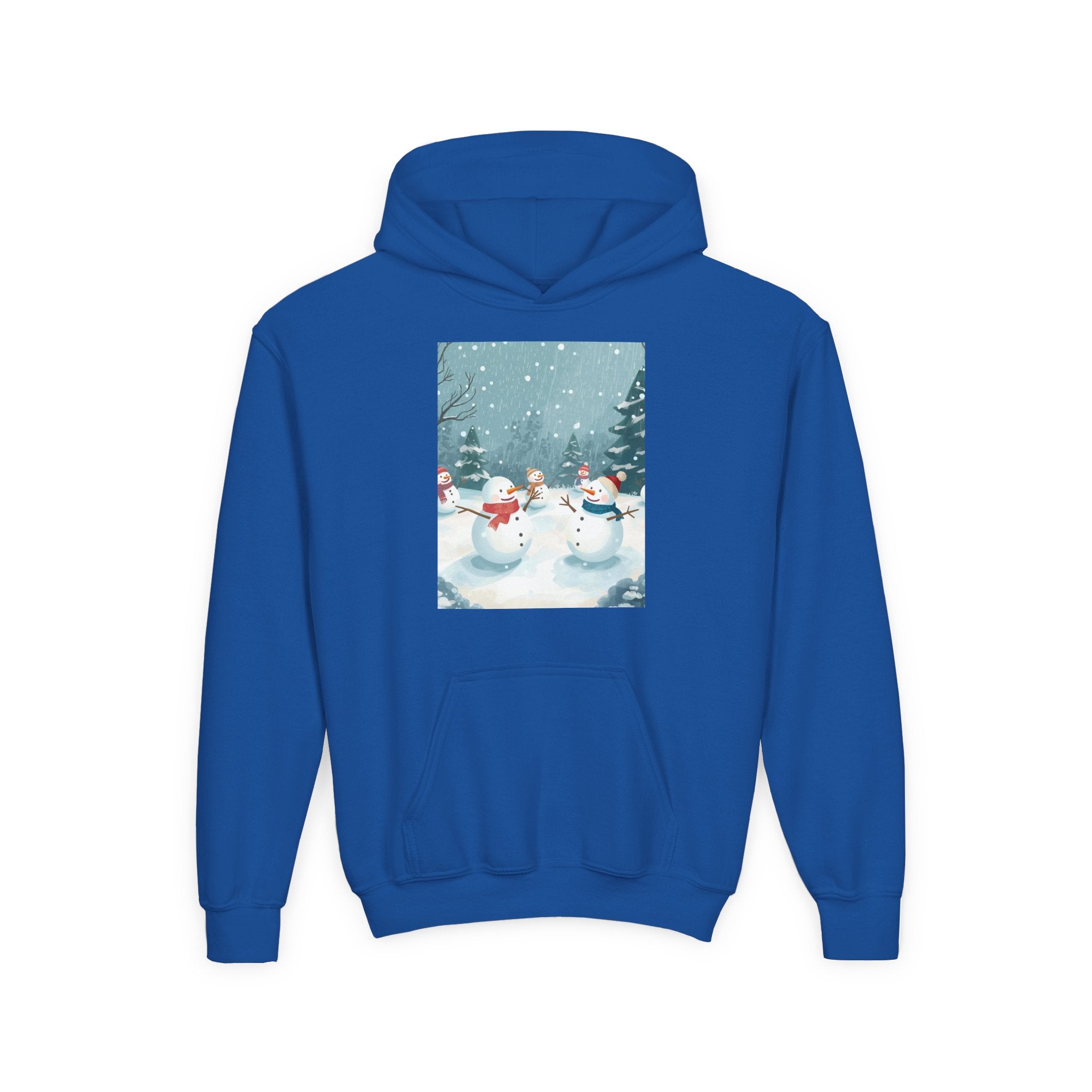 Festive Snowman Hoodie for Kids, Winter Sweatshirt, Christmas Gift, Holiday Apparel, Cozy Winter Wear