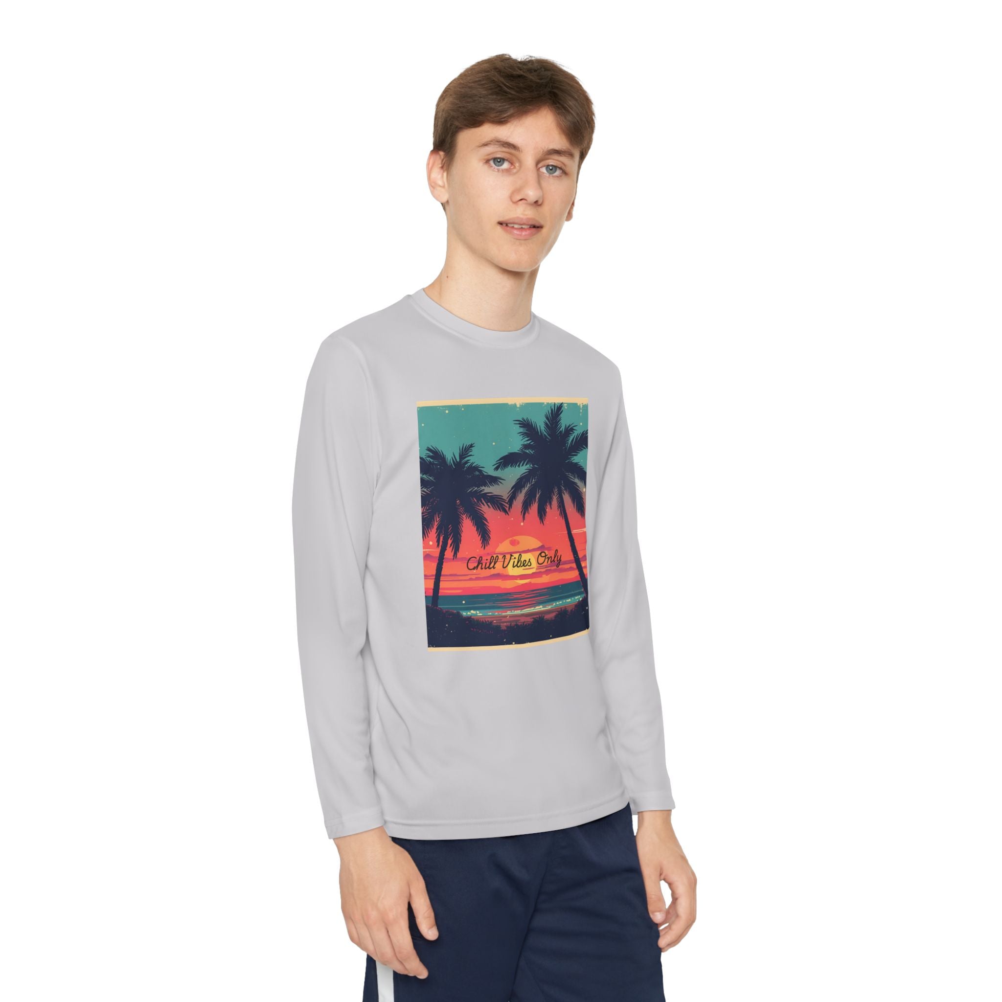 Tropical Sunset Youth Long Sleeve Competitor Tee