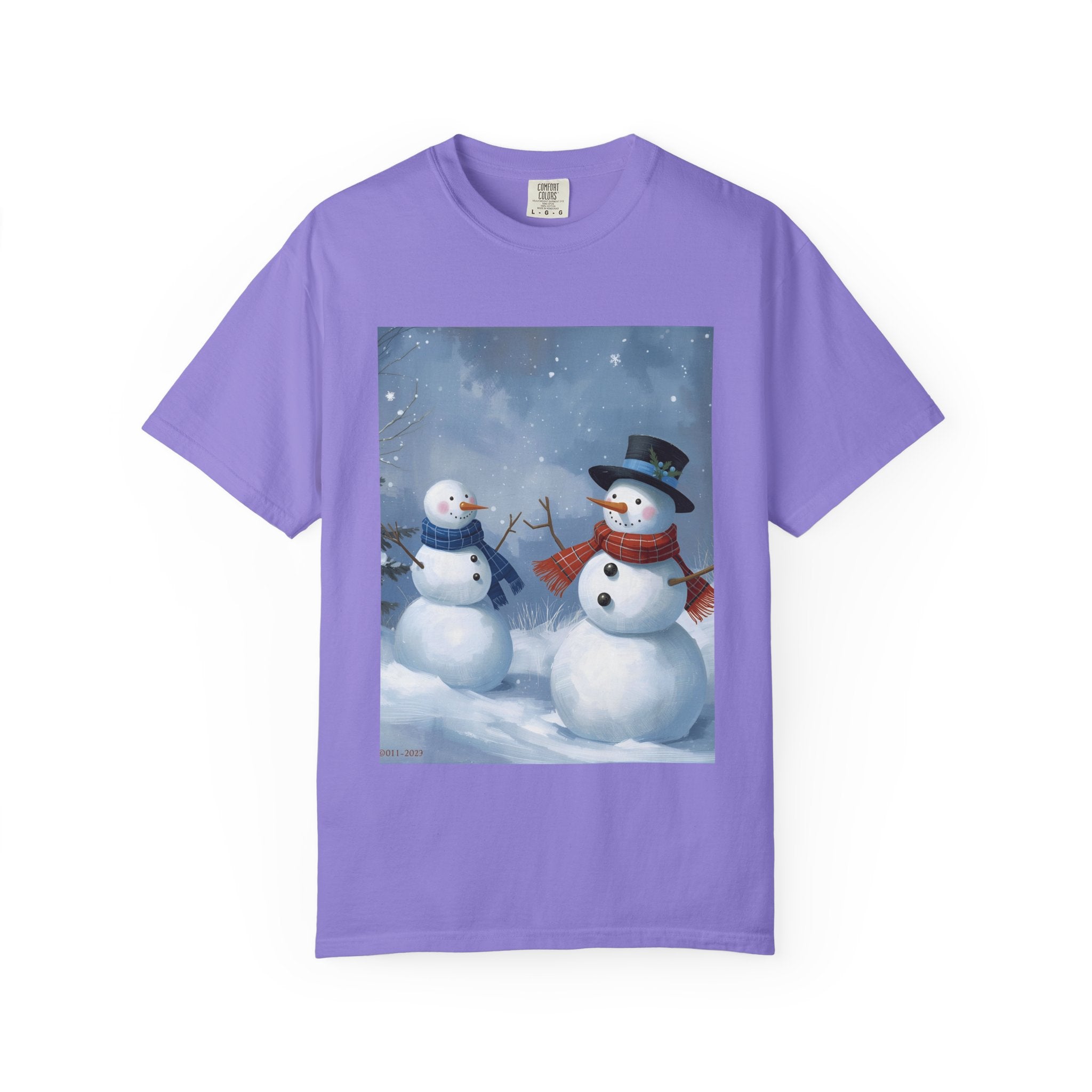 Christmas Snowman Family T-Shirt, Unisex Graphic Tee, Holiday Gift, Winter Apparel, Cozy Casual Wear, Christmas T-Shirt