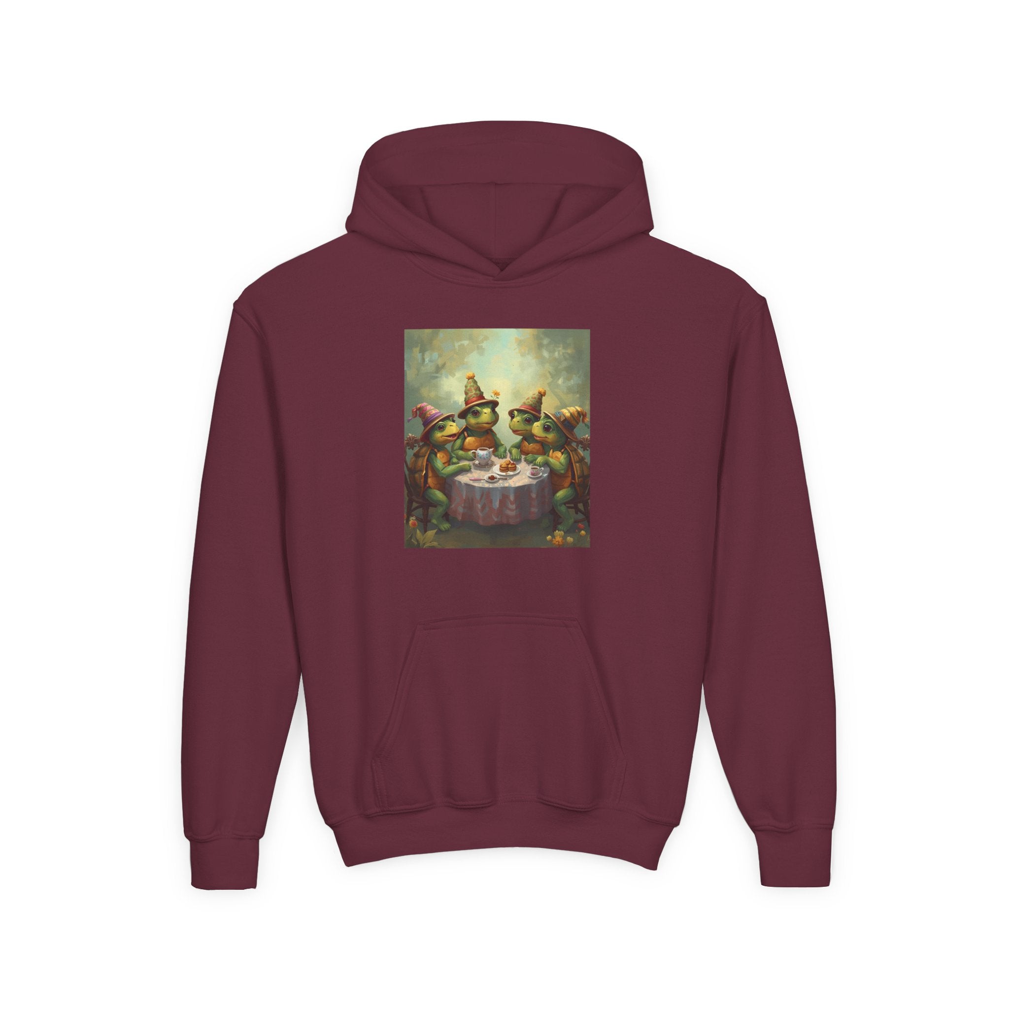 Whimsical Turtle Youth Heavy Blend Hooded Sweatshirt