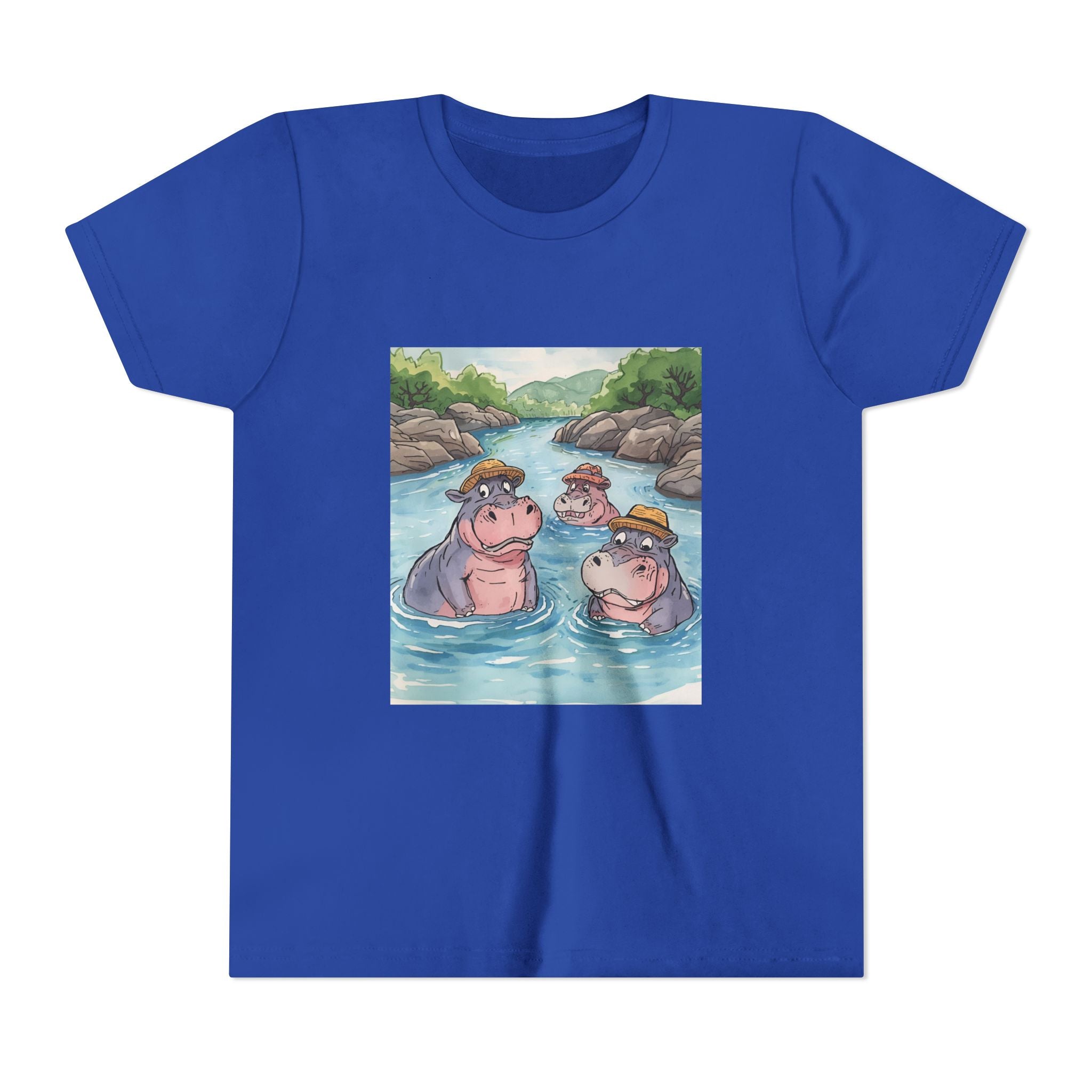 Hippo Cute Youth Short Sleeve Tee