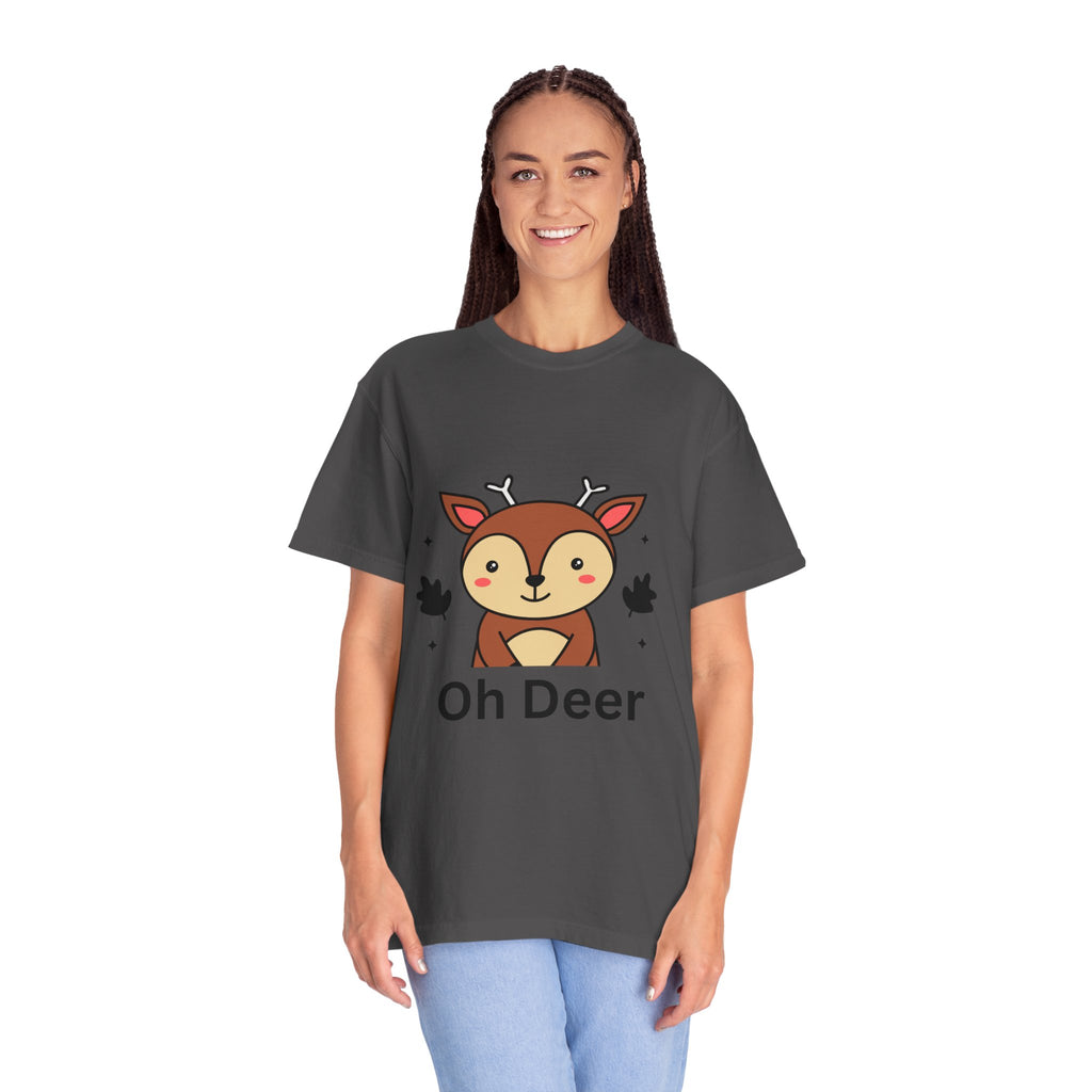 Cute 'Oh Deer' Unisex T-Shirt, Funny Animal Tee, Gift for Animal Lovers, Perfect for Birthdays and Holidays, Casual Wear