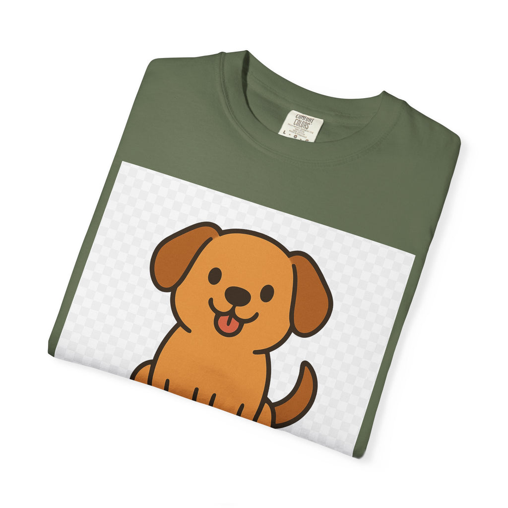 Dog Lover Garment-Dyed T-Shirt, Cute Animal Tee, Pet Parent Gift, Casual Dog Shirt, Unisex Doggy Apparel