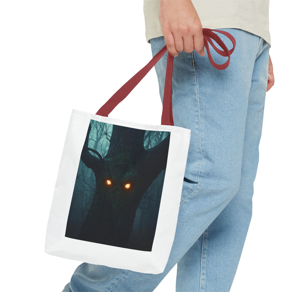 Mysterious Forest Spirit Tote Bag, Magical Tote, Halloween Bag, Eco-Friendly Shopping Bag, Gift for Nature Lovers, Unique Design