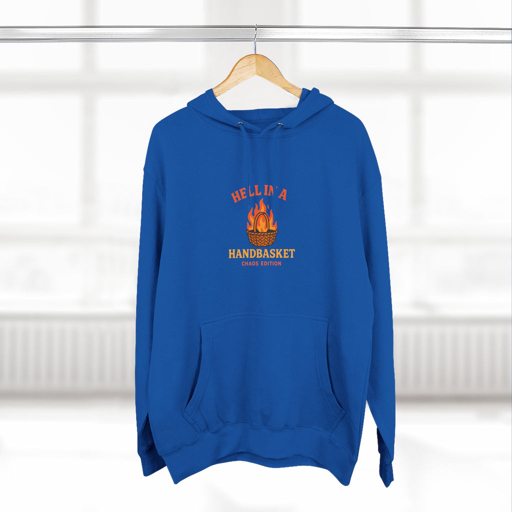 Hell In A HandBasket Funny Three-Panel Fleece Hoodie
