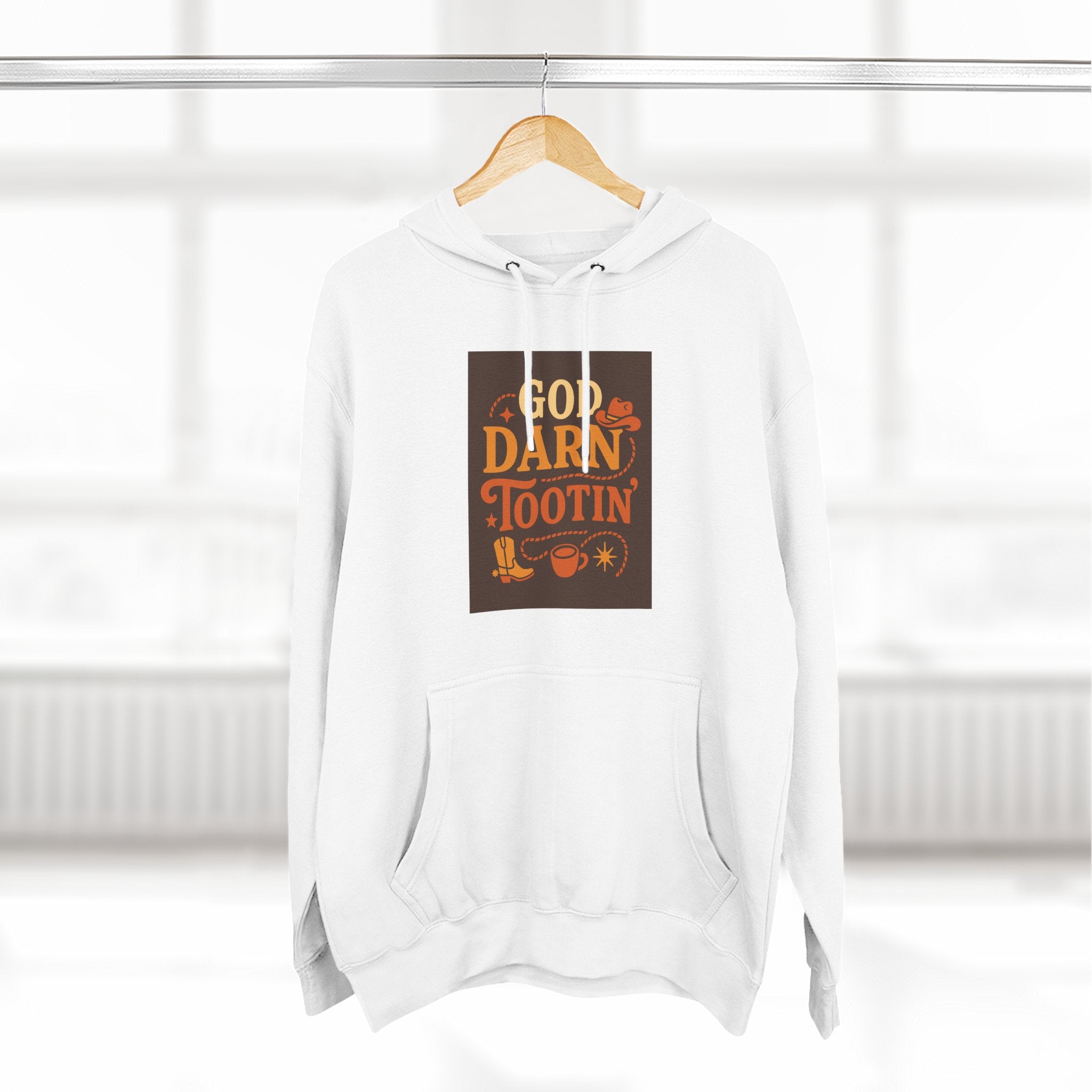 God Darn Tootin Three-Panel Fleece Hoodie