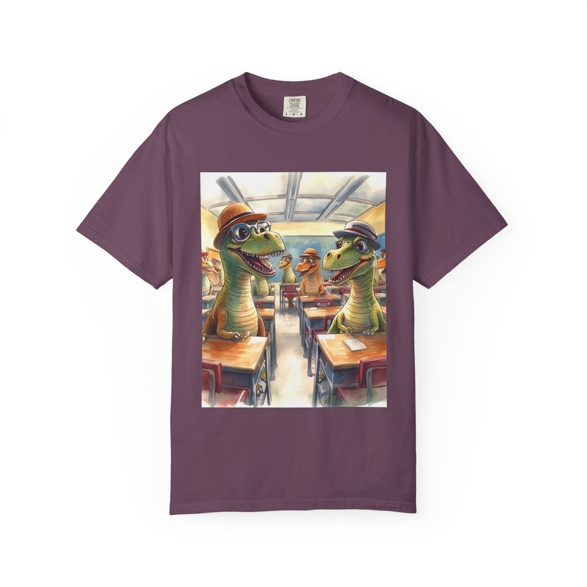 Dinosaur Classroom Unisex T-Shirt: Fun, Casual Wear for Kids, Teachers, Dino Lovers, Birthday Gifts, Everyday Use