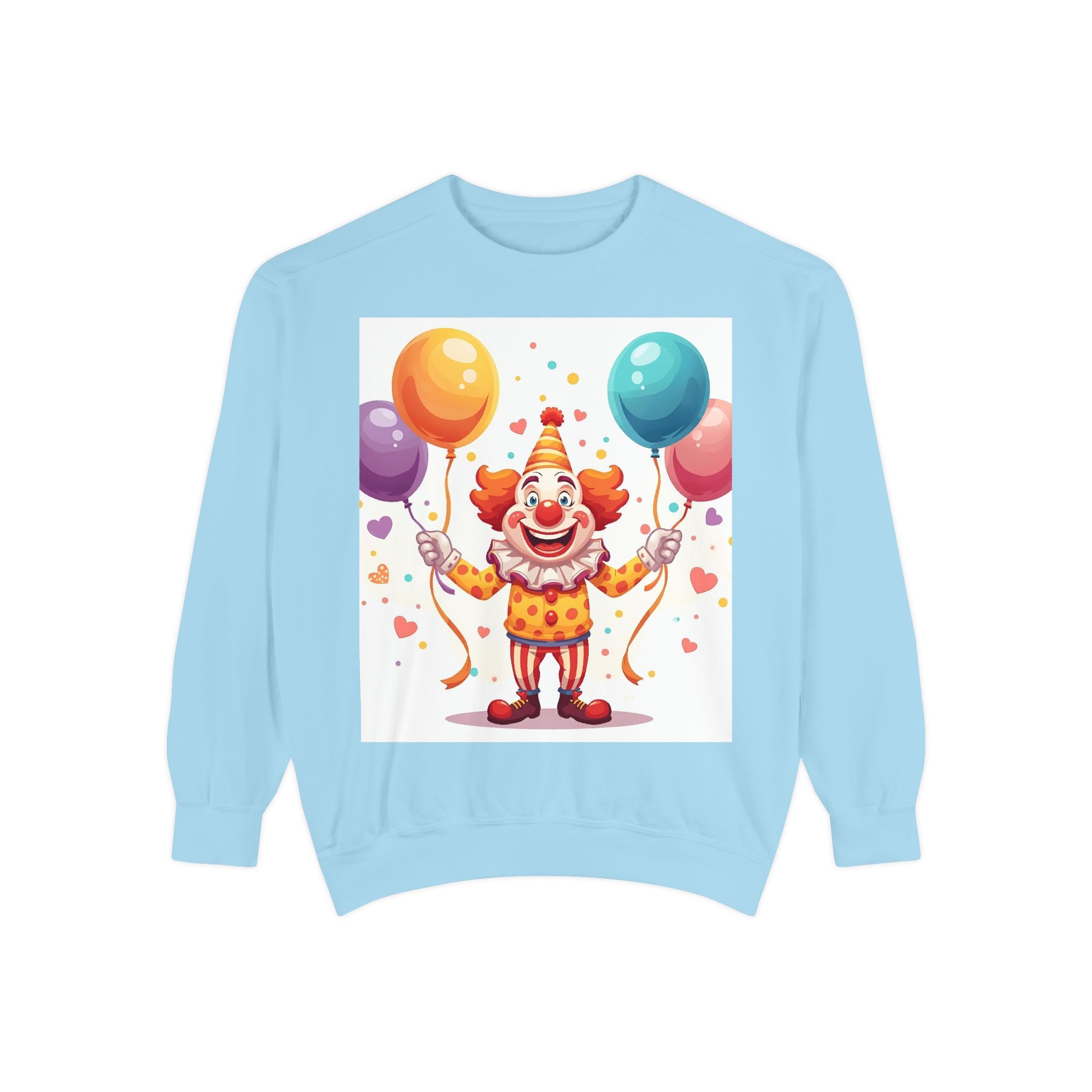 Funny Clown Unisex Garment-Dyed Sweatshirt