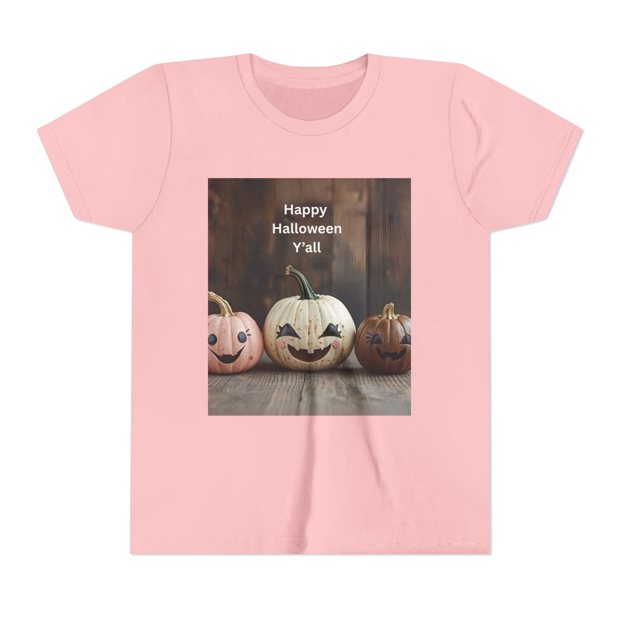 Happy Halloween Youth Tee, Kids Halloween Shirt, Pumpkin T-Shirt, Fall Festival Apparel, Trick or Treat Wear, Spooky Season Top