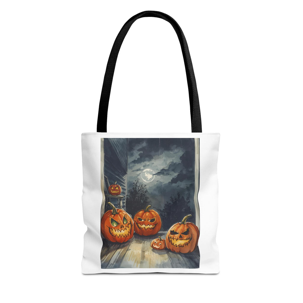 Halloween Pumpkin Tote Bag, Spooky Fall Accessories, Trick or Treat Bag, Autumn Vibes, Eco-Friendly Shopping