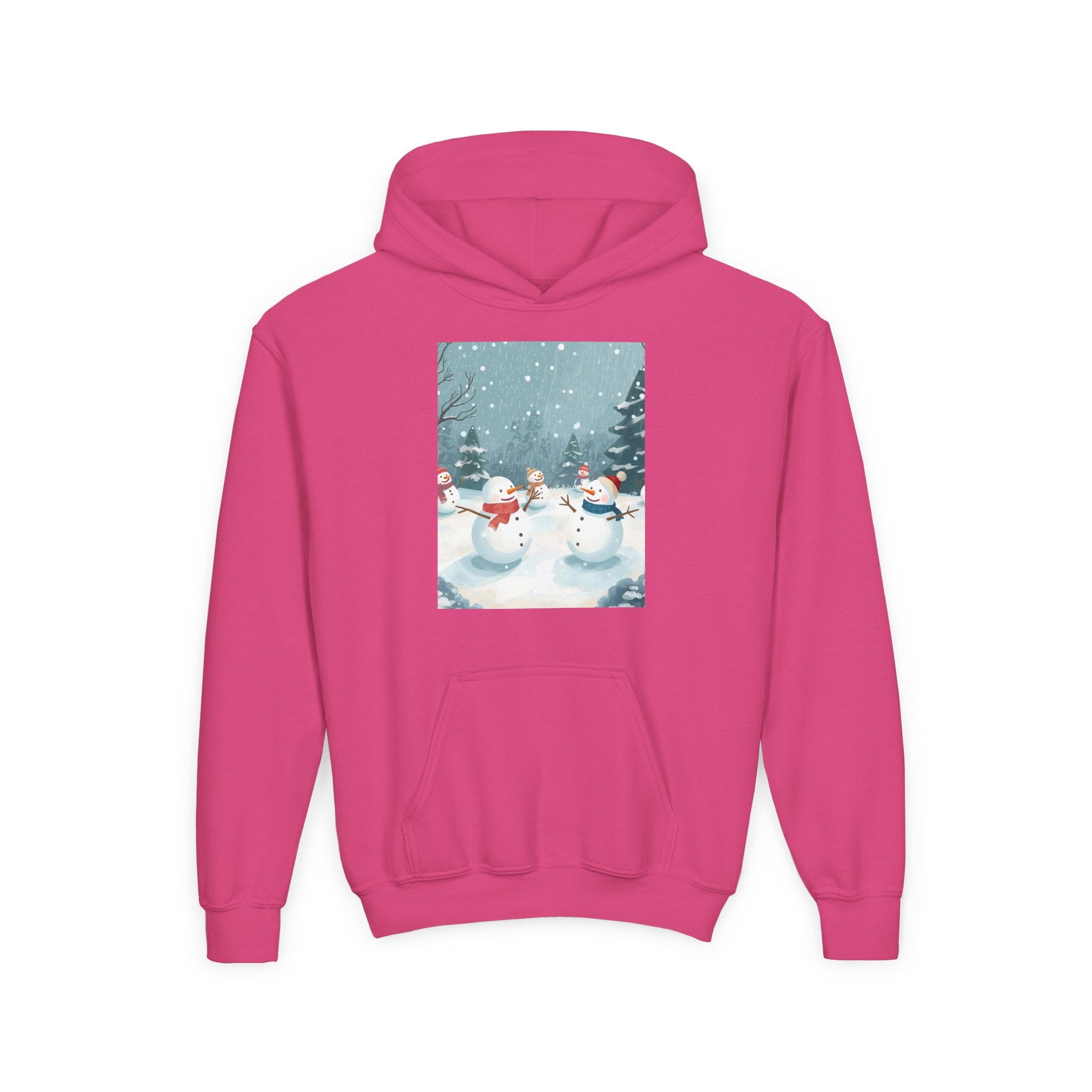 Festive Snowman Hoodie for Kids, Winter Sweatshirt, Christmas Gift, Holiday Apparel, Cozy Winter Wear