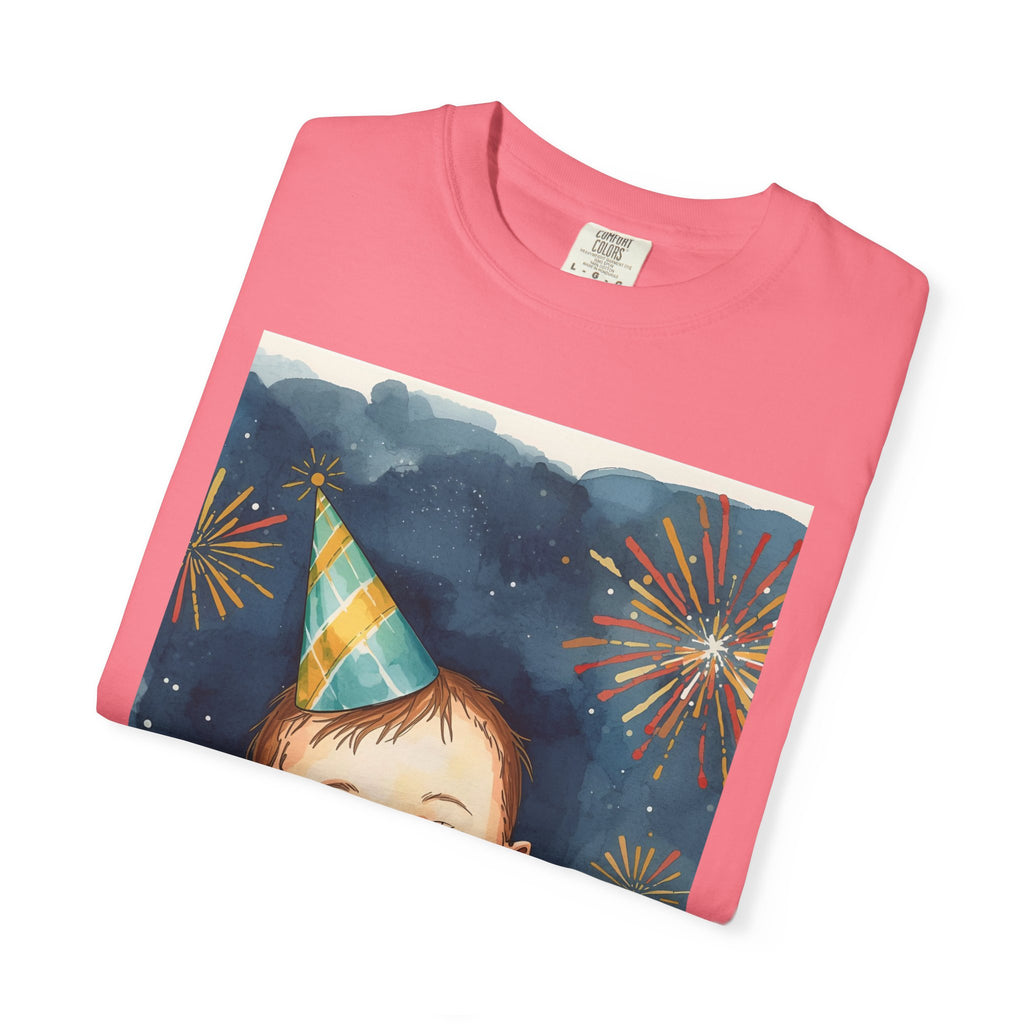 New Year's Baby T-Shirt, Unisex Garment-Dyed Tee, Cute Holiday Shirt, Baby Celebration Apparel, Party Outfit, New Year Gift