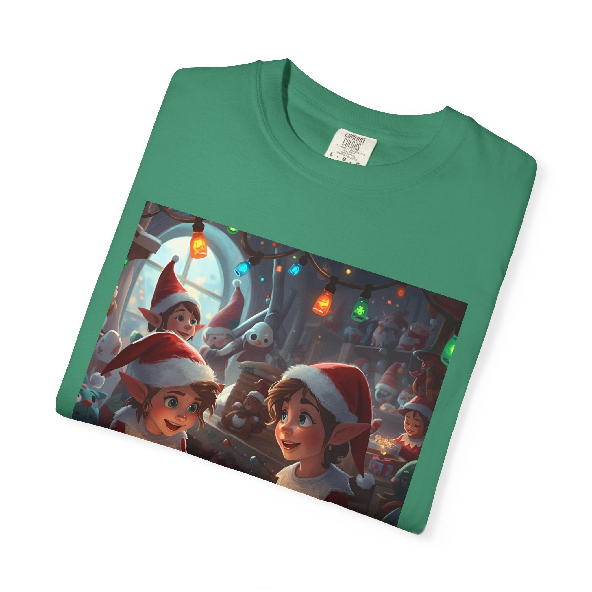 Festive Christmas Elf T-Shirt, Holiday Gift, Unisex Tee, Seasonal Wear, Family Celebration, Santa Theme