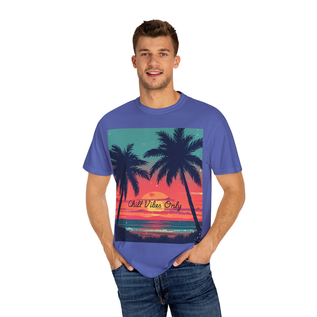 Tropical Sunset Unisex Garment-Dyed T-shirt