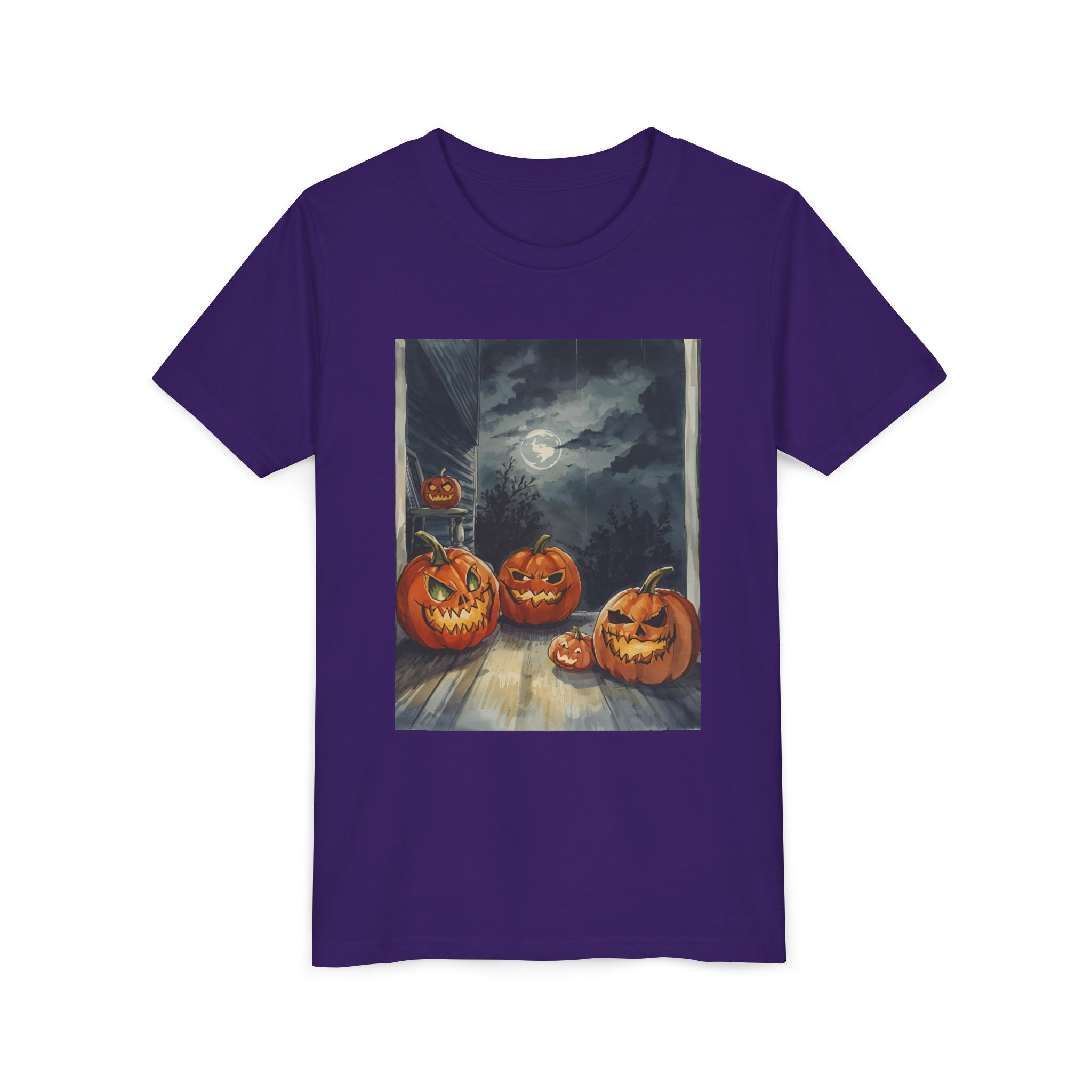 Halloween Pumpkin Spooky Youth Short Sleeve Tee