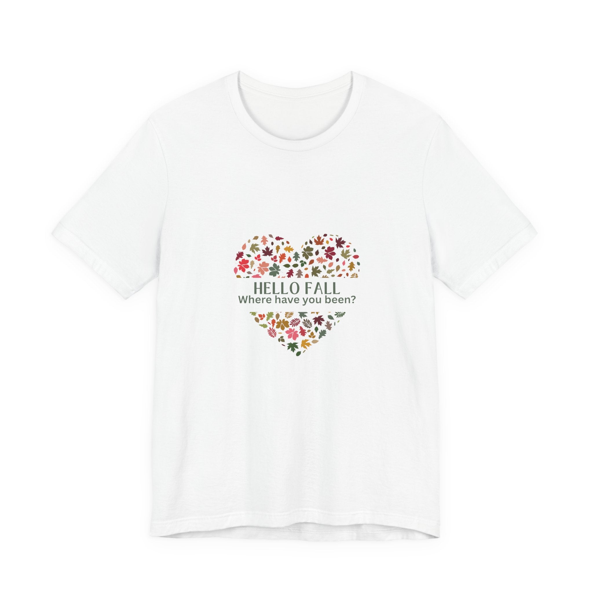 Fall Floral Short Sleeve Tee, Perfect for Autumn, Hello Fall T-Shirt, Seasonal Apparel, Nature Lover Gift, Cozy Autumn Wear