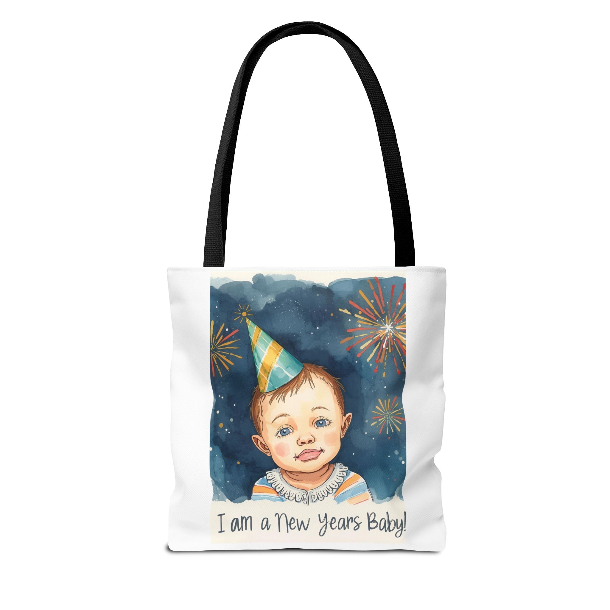 New Year's Baby Tote Bag, Cute Baby Gift, Celebration Bag, New Year Party Accessory, AOP Design, Family Gathering