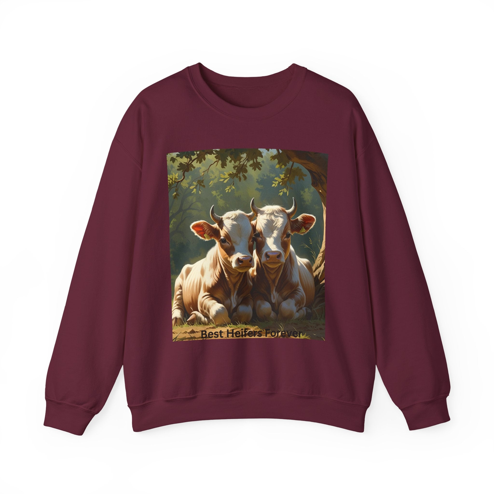 Cozy Cow Crewneck Sweatshirt, Unisex Pullover, Animal Lover Gift, Farmhouse Decor, Best Friends, Cute Sweatshirt