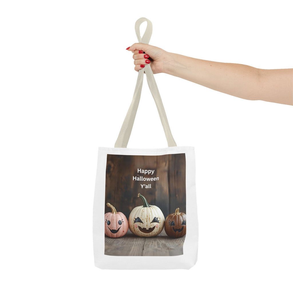Happy Halloween Pumpkin Tote Bag, Halloween Gift, Trick or Treat Bag, Fall Tote, Spooky Season Decor, Fun Autumn Accessory