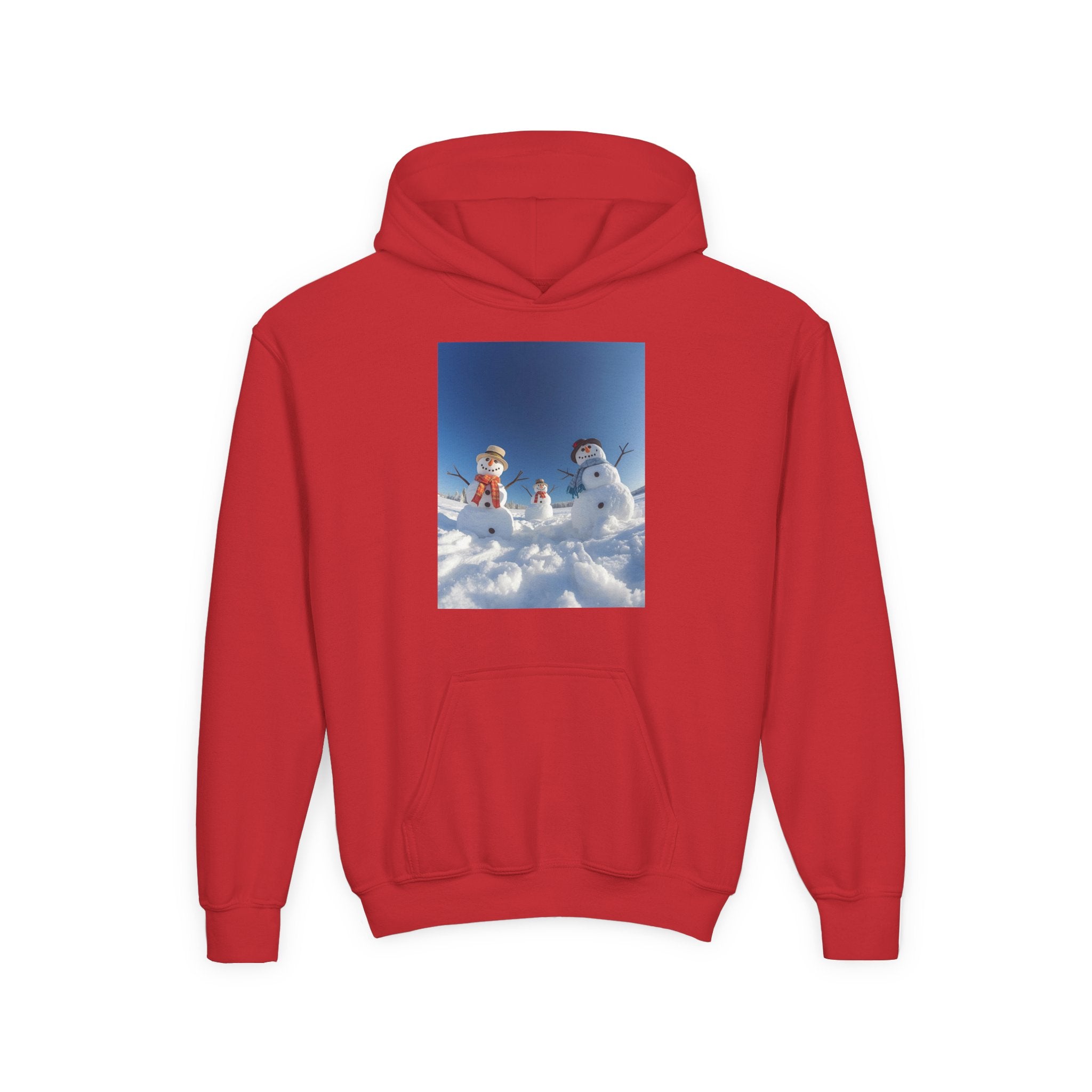 Festive Christmas Snowman Winter Magic Youth Hoodie with Snowman Design, Cozy Kids Sweatshirt, Holiday Gift, Winter Apparel, Cute Kids Clothing, Snow Lovers Hoodie