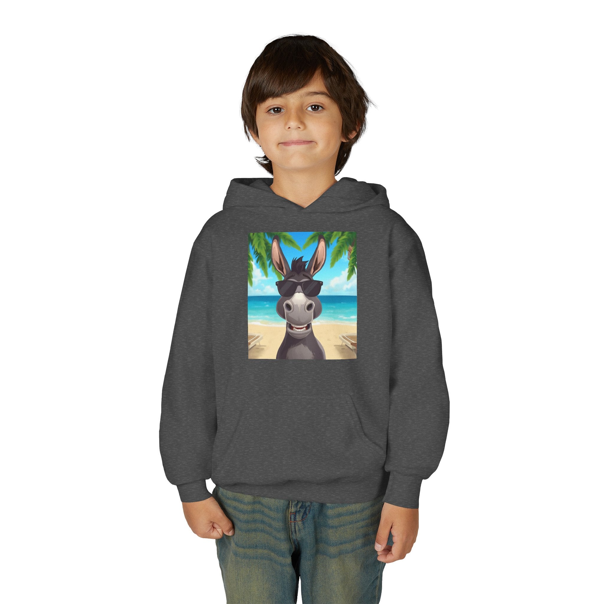 Donkey Beach Vibes Youth Heavy Blend Hooded Sweatshirt