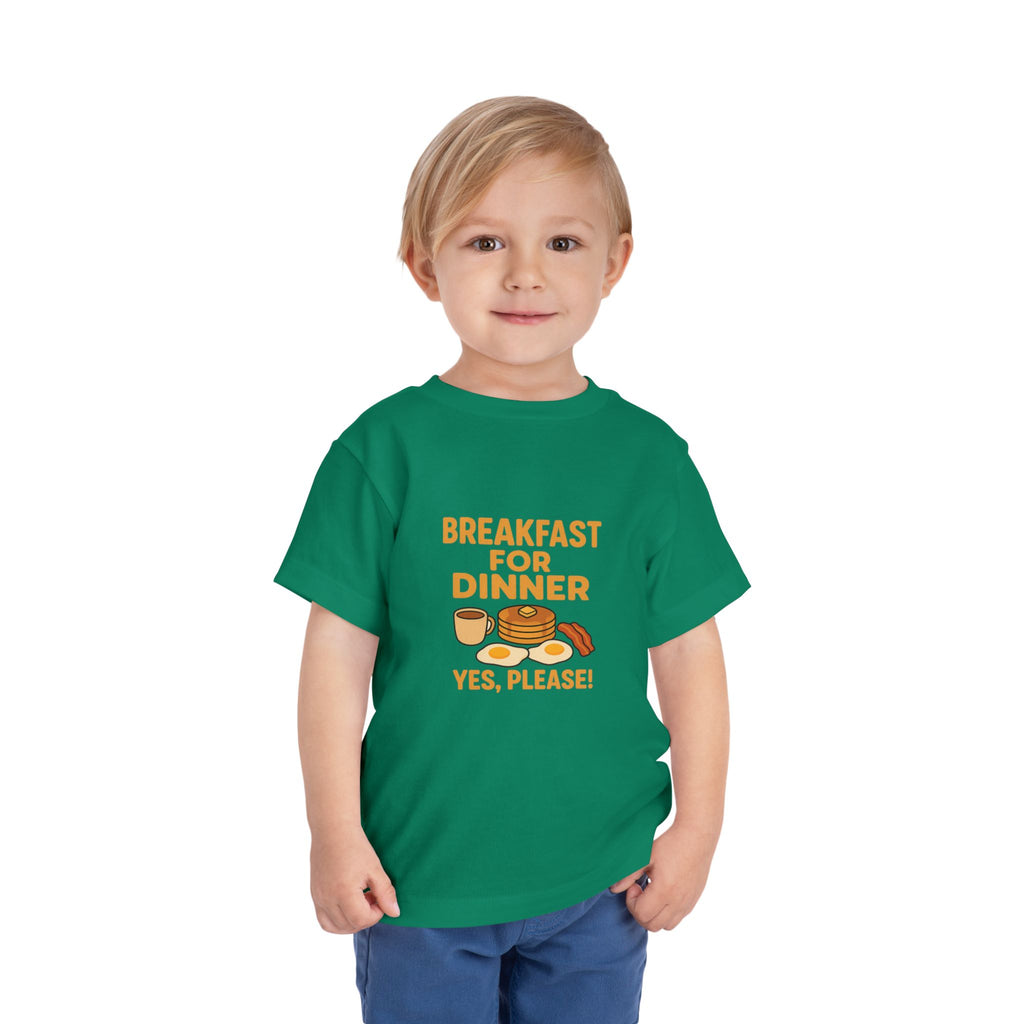 Breakfast For Dinner Toddler Short Sleeve Tee