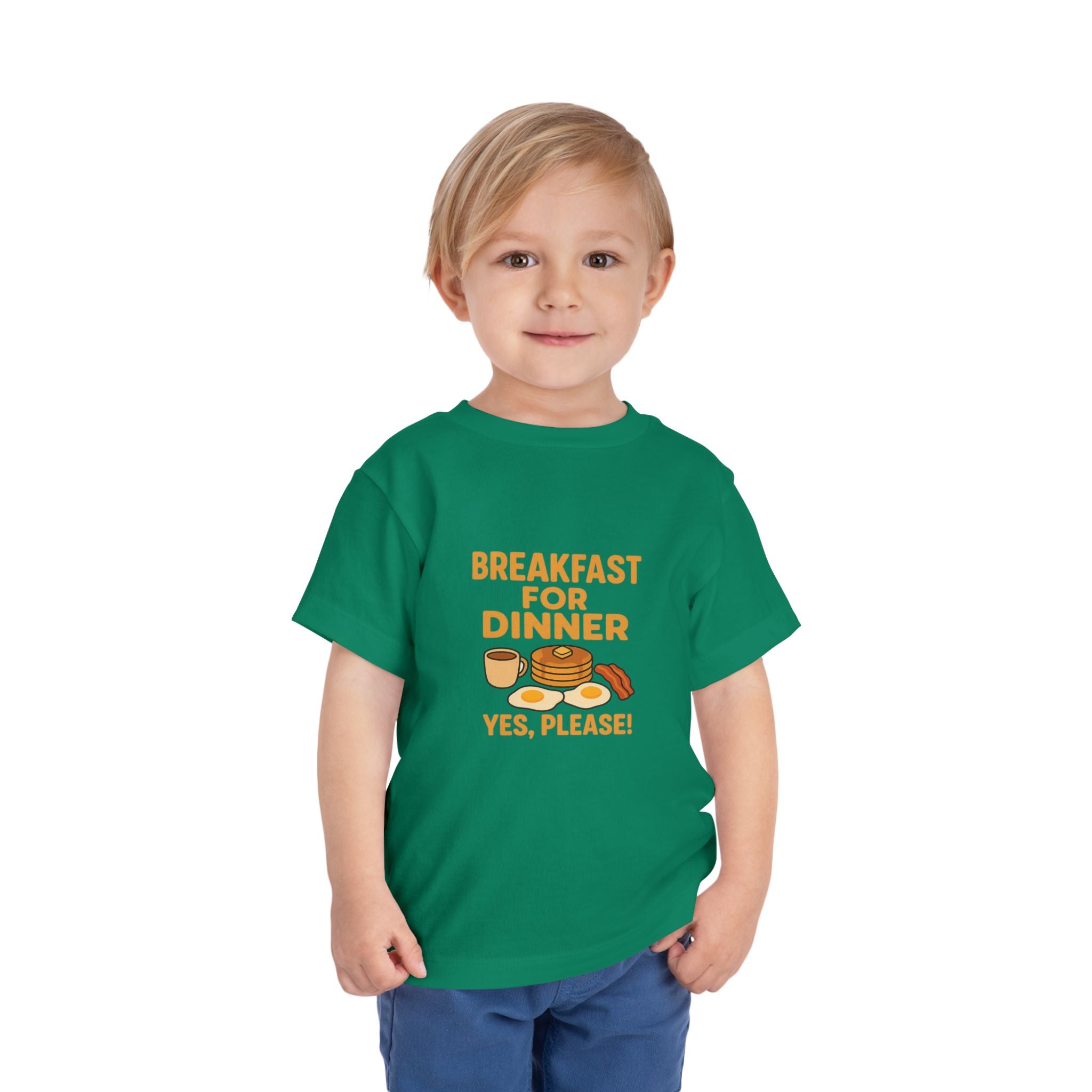 Breakfast For Dinner Toddler Short Sleeve Tee