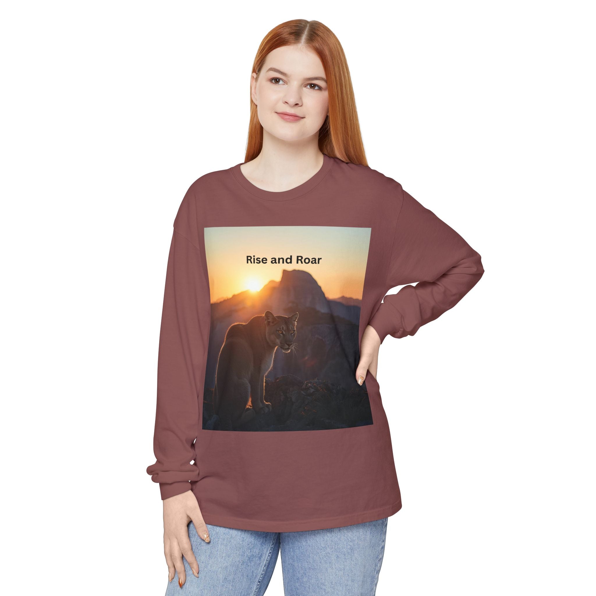 Rise And Roar Unisex Garment-dyed Long Sleeve T-Shirt