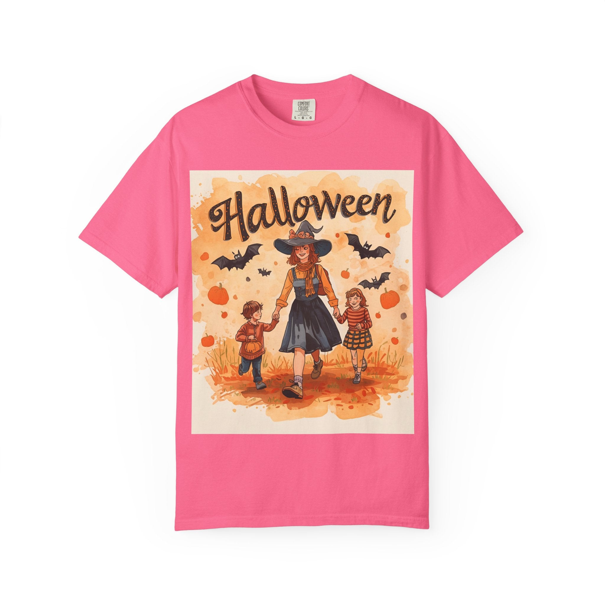 Halloween Themed Mom And Children Unisex T-shirt, Spooky Family Shirt, Fall Apparel, Halloween Costume Tee, Handcrafted Halloween Gift