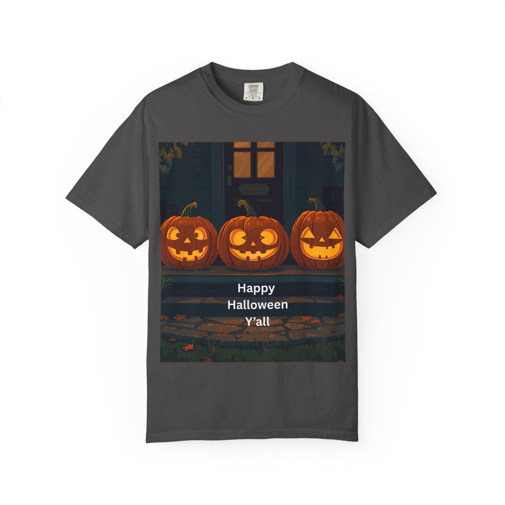 Happy Halloween Unisex T-Shirt, Spooky Season Apparel, Halloween Costume, Fall T-Shirt, Pumpkin Design Shirt, Y'all Graphic Tee