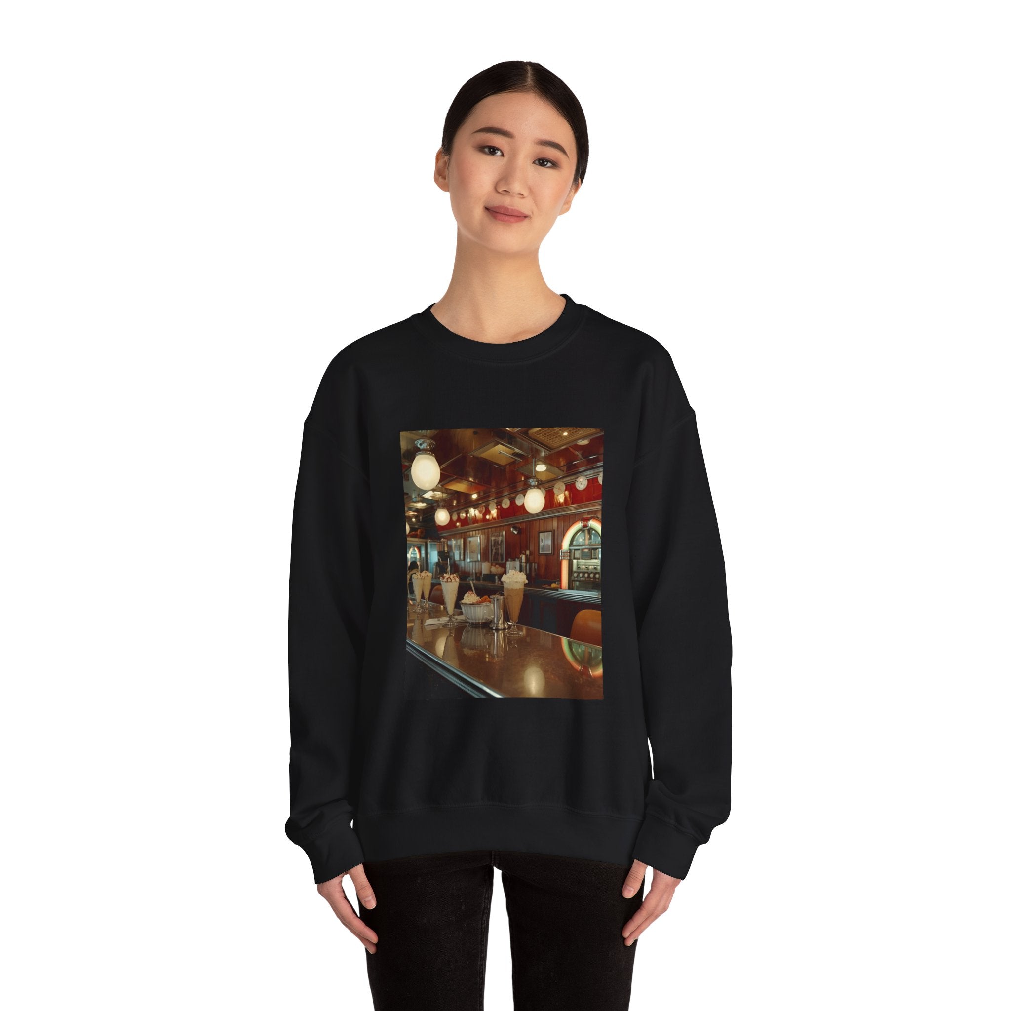 Cozy Café Vibes Sweatshirt, Unisex Crewneck, Coffee Lover Gift, Retro Coffee Shop Aesthetic, Perfect for Fall, Great for Lounging