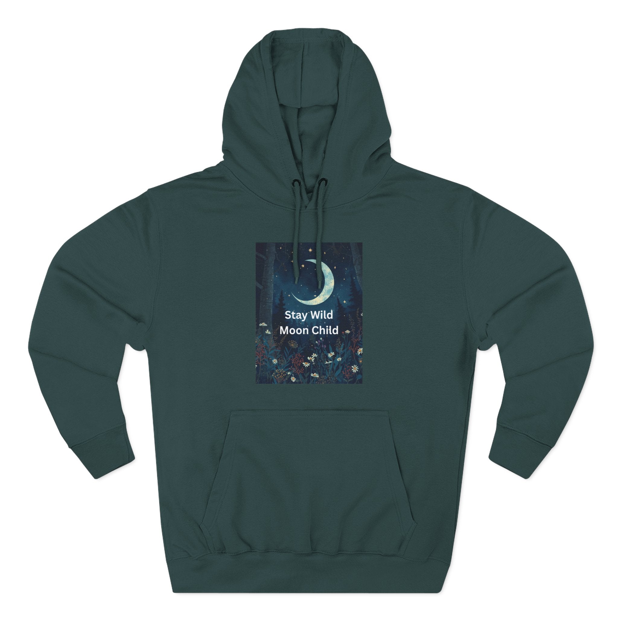 Stay Wild Moon Child Hoodie - Cozy Fleece, Celestial Vibes, Perfect for Nature Lovers, Gifts for All Occasions, Unisex Apparel