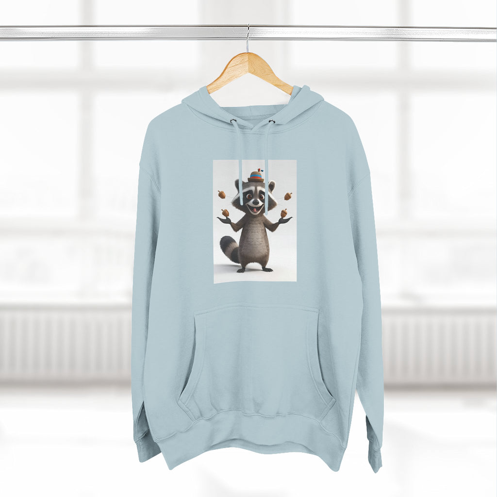 Raccoon Three-Panel Fleece Hoodie