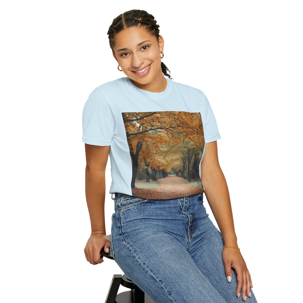 Autumn Pathways Unisex T-Shirt - Cozy Fall Vibes, Nature Lover's Tee, Seasonal Style, Perfect for Thanksgiving, Outdoors Events