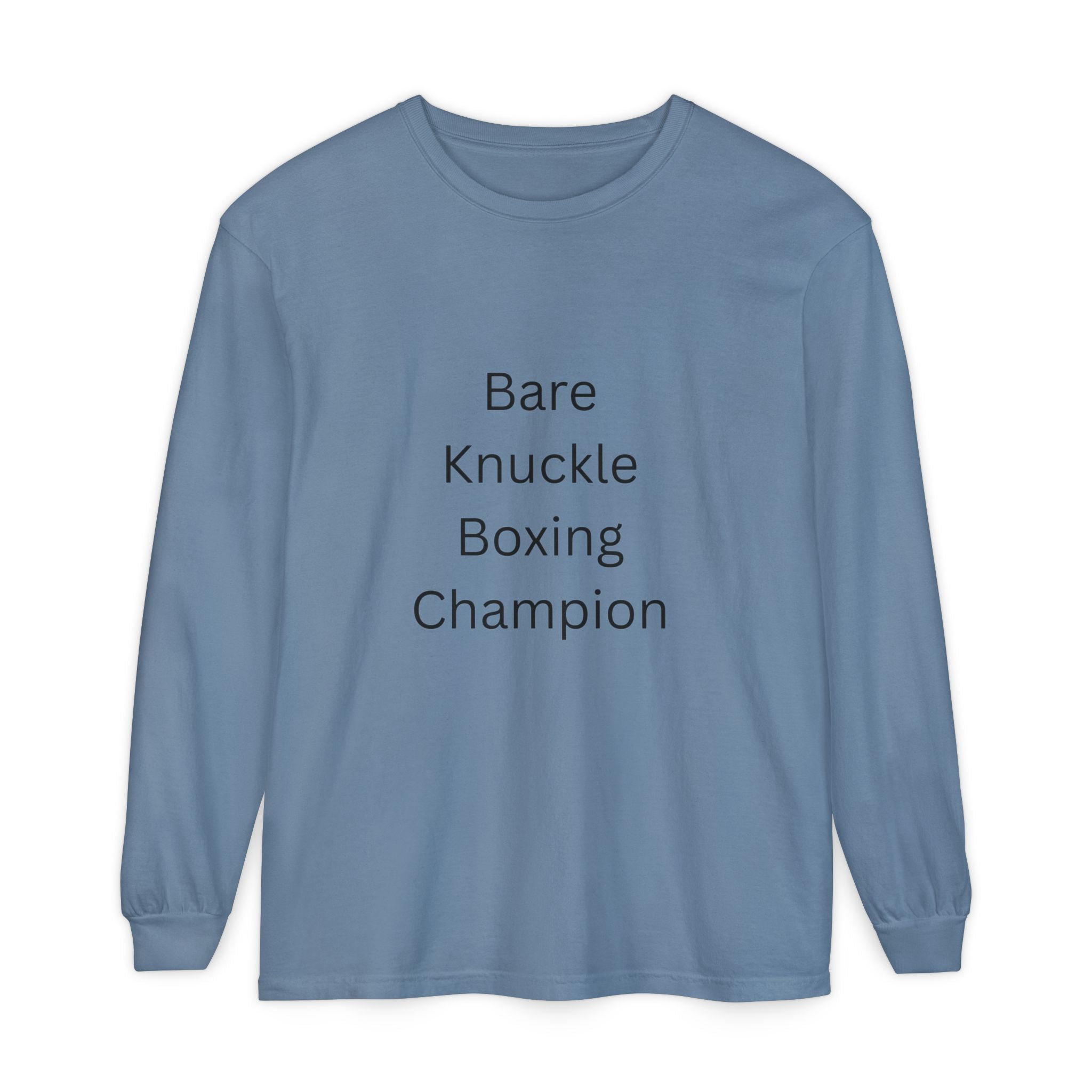 Bare Knuckle Boxing Champion Unisex Garment-dyed Long Sleeve T-Shirt