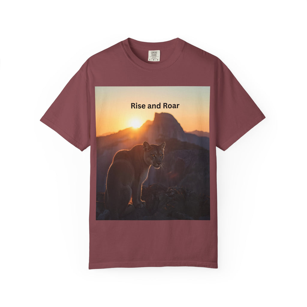 Rise And Roar Sunrise Mountain Lion T-Shirt, Rise and Roar Tee, Unisex Cotton Shirt, Graphic Tee for Nature Lovers, Adventure Apparel, Gifts for [...]