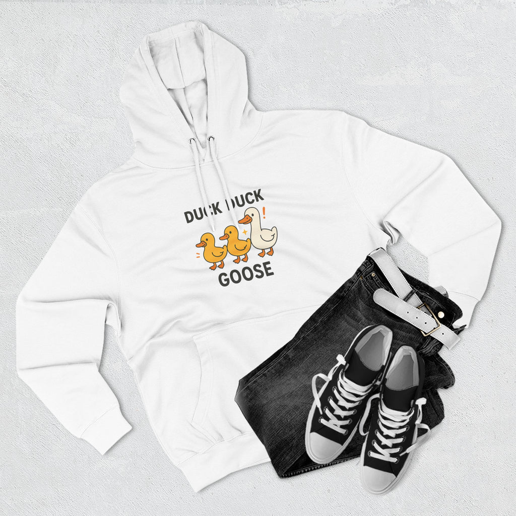 Cute Duck Duck Goose Hoodie, Funny Fleece Sweatshirt, Gift for Kids and Adults, Perfect for Fall and Casual Wear