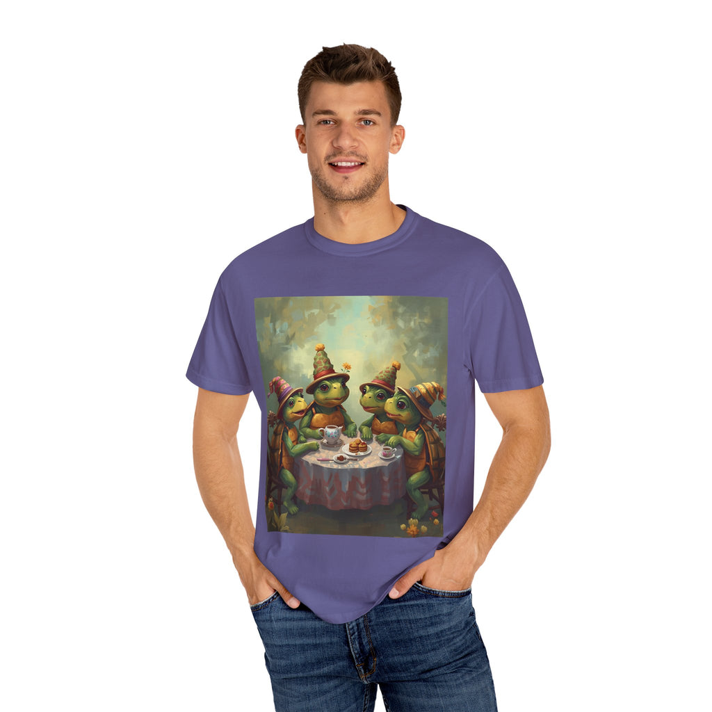 Whimsical Turtle Unisex Garment-Dyed T-shirt