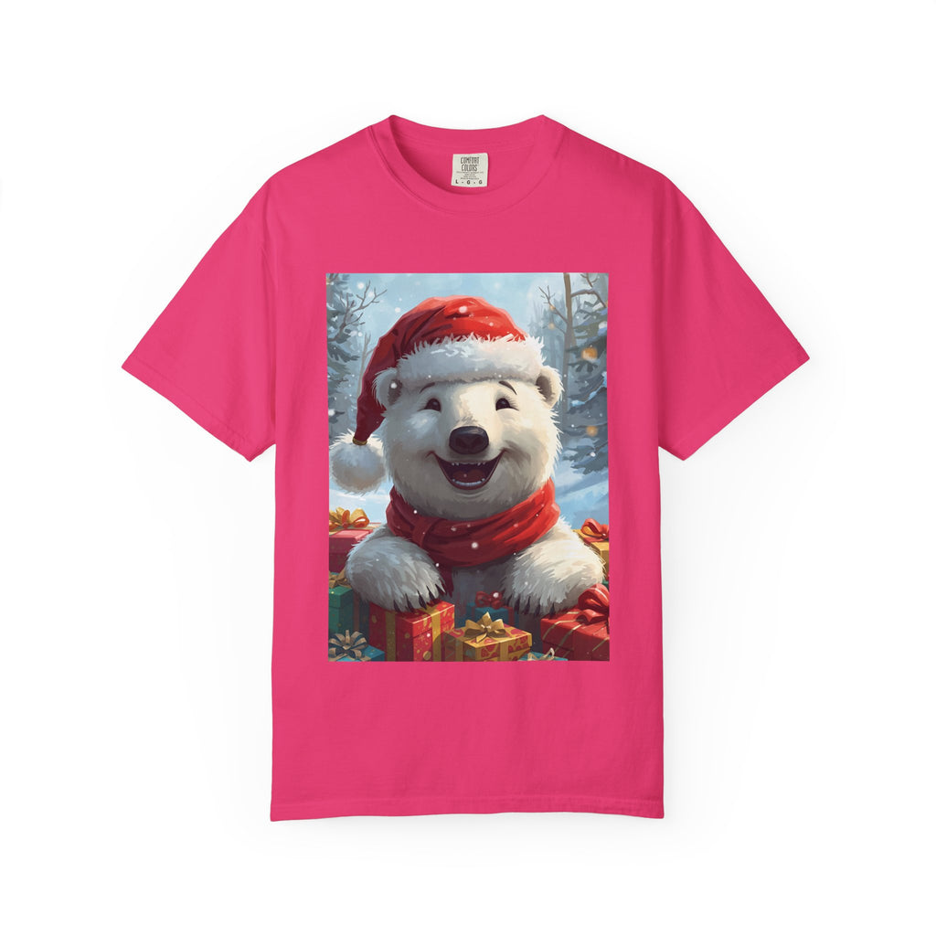 Christmas Polar Bear T-Shirt, Holiday Tee, Winter Apparel, Gift For Animal Lovers, Festive Casual Wear