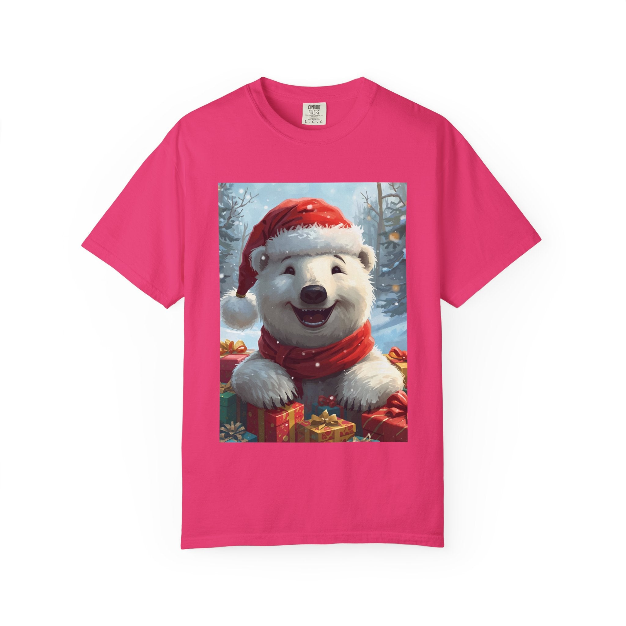Christmas Polar Bear T-Shirt, Holiday Tee, Winter Apparel, Gift For Animal Lovers, Festive Casual Wear