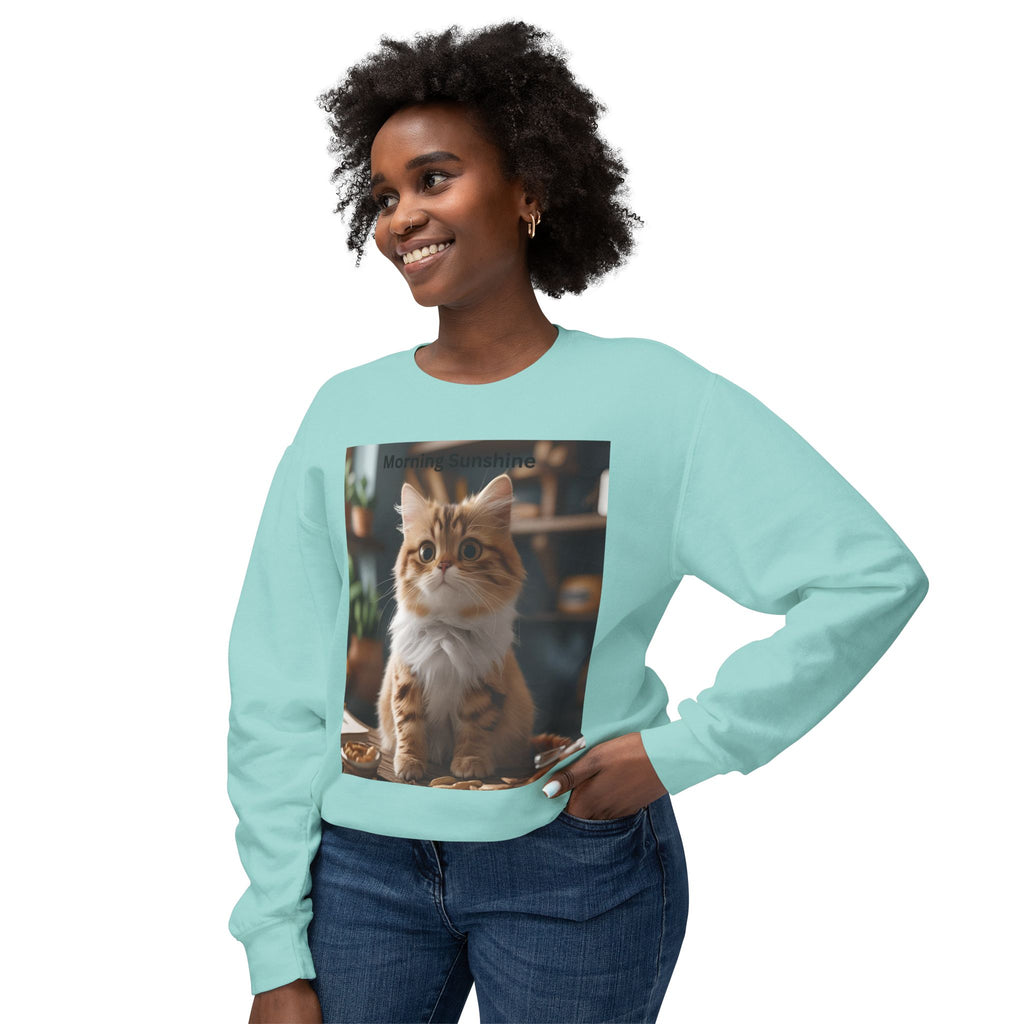 Cute Cat Crewneck Sweatshirt, Cozy Sweatshirt, Gift for Cat Lovers, Funny Cat Apparel, Casual Outfit, Pet Lover Gift